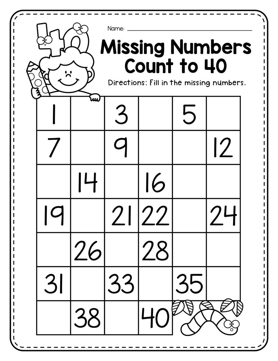Boost Your Math Skills With Engaging Missing Number Worksheets Perfect For Kids Of All Ages Made By Teachers Missing Numbers Worksheets Enhance Number Sense For 2 6 Year Olds