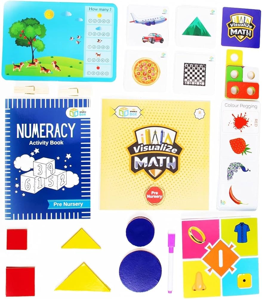 Buy Sparklebox Math Kit For Kids Number And Shapes Recognition Number Puzzles And Shape Cards Pre Nursery Online At Low Prices In India Amazon In