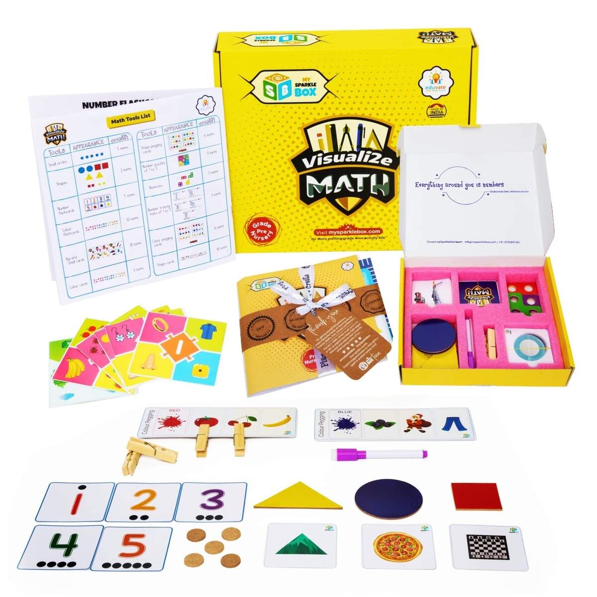 Buy Sparklebox Math Kit For Kids Number And Shapes Recognition Number Puzzles And Shape Cards Pre Nursery Online At Low Prices In India Amazon in