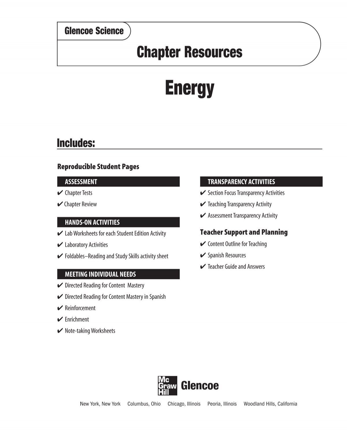 Chapter 6 Resource Energy