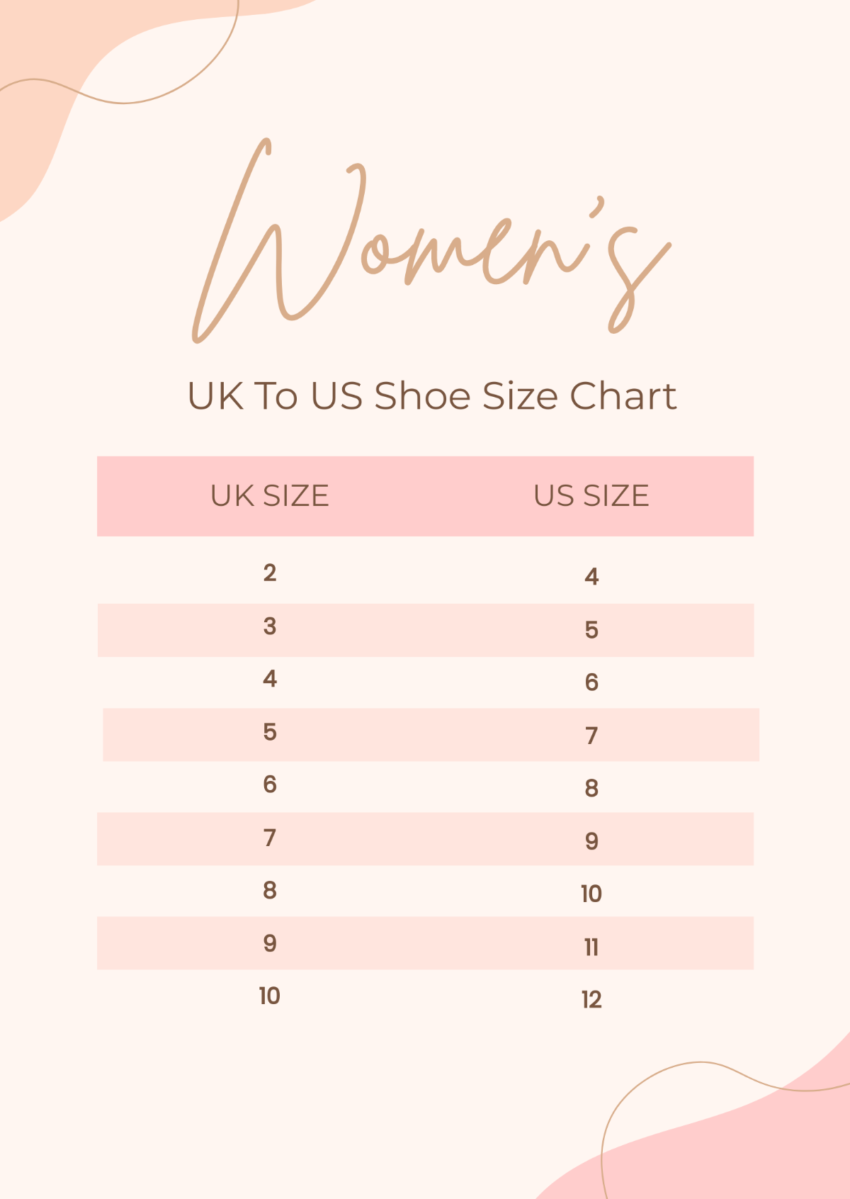 Chart Women 039 S Shoe Size Eu To Us Women 039 S Sizing Chart Uk To Us Shoe Size Women 039 S Shoe Sizing Eu Size