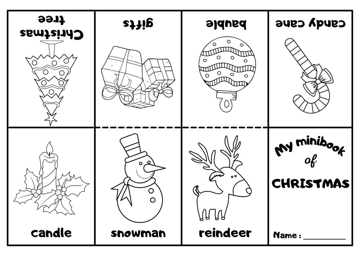 Christmas Mini Coloring Book Ezpzlearn Christmas Mini Coloring Book Ezpzlearn
