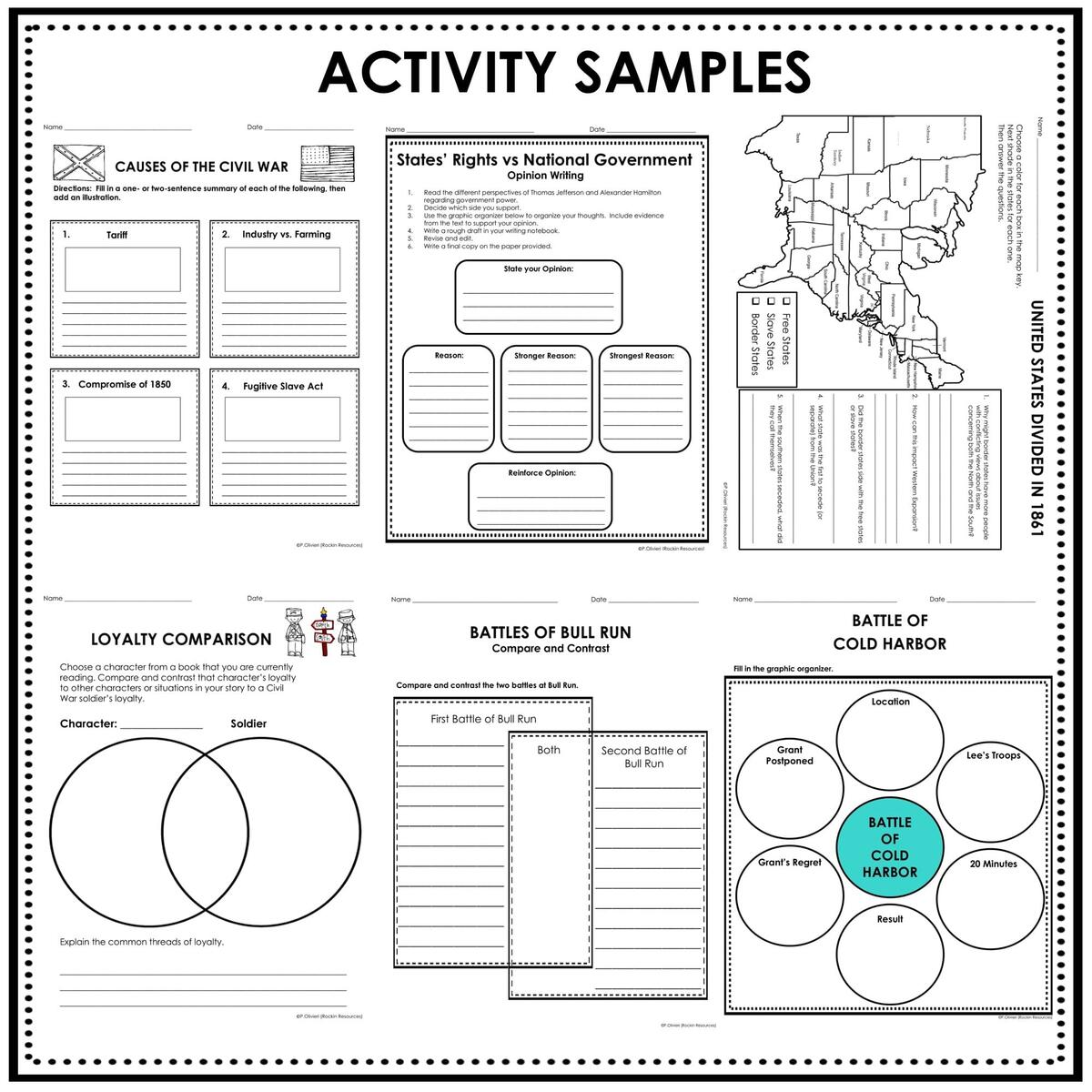 CIVIL WAR UNIT The Civil War Digital Printable GOOGLE Worksheets Library CIVIL WAR UNIT The Civil War Digital Printable GOOGLE Worksheets Library