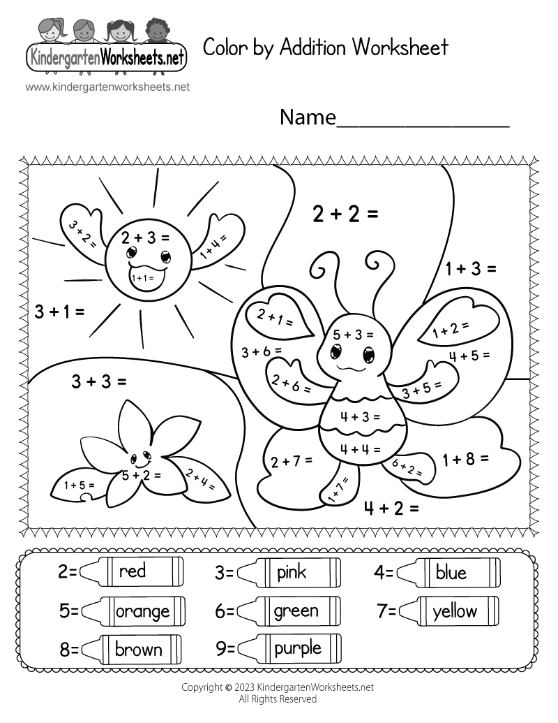 Color By Addition Worksheet Free Printable Digital PDF Math Coloring Pages Printable PDFs By K12mathworksheets
