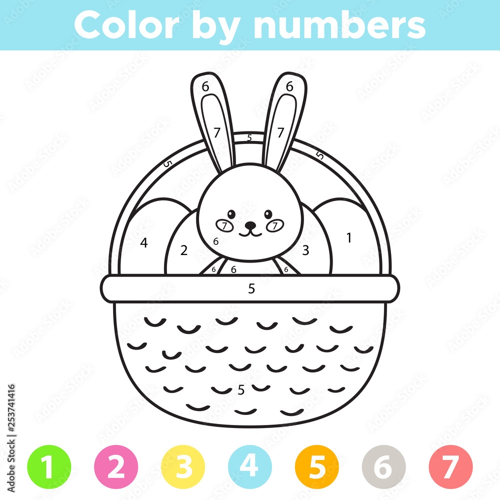 Easter Color By Number Printables Cute Coloring Pages For Kids