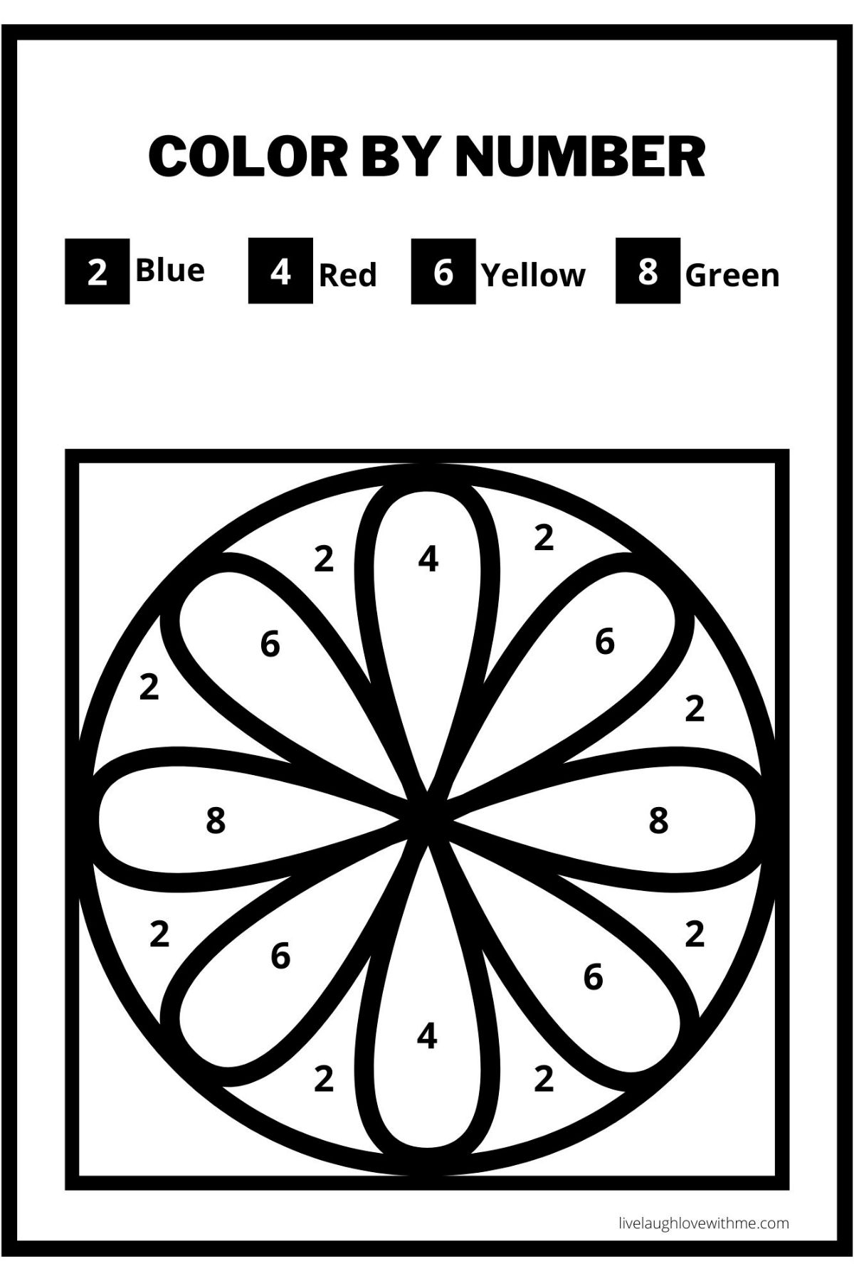 Color By Number Kids Coloring Pages Free Printable