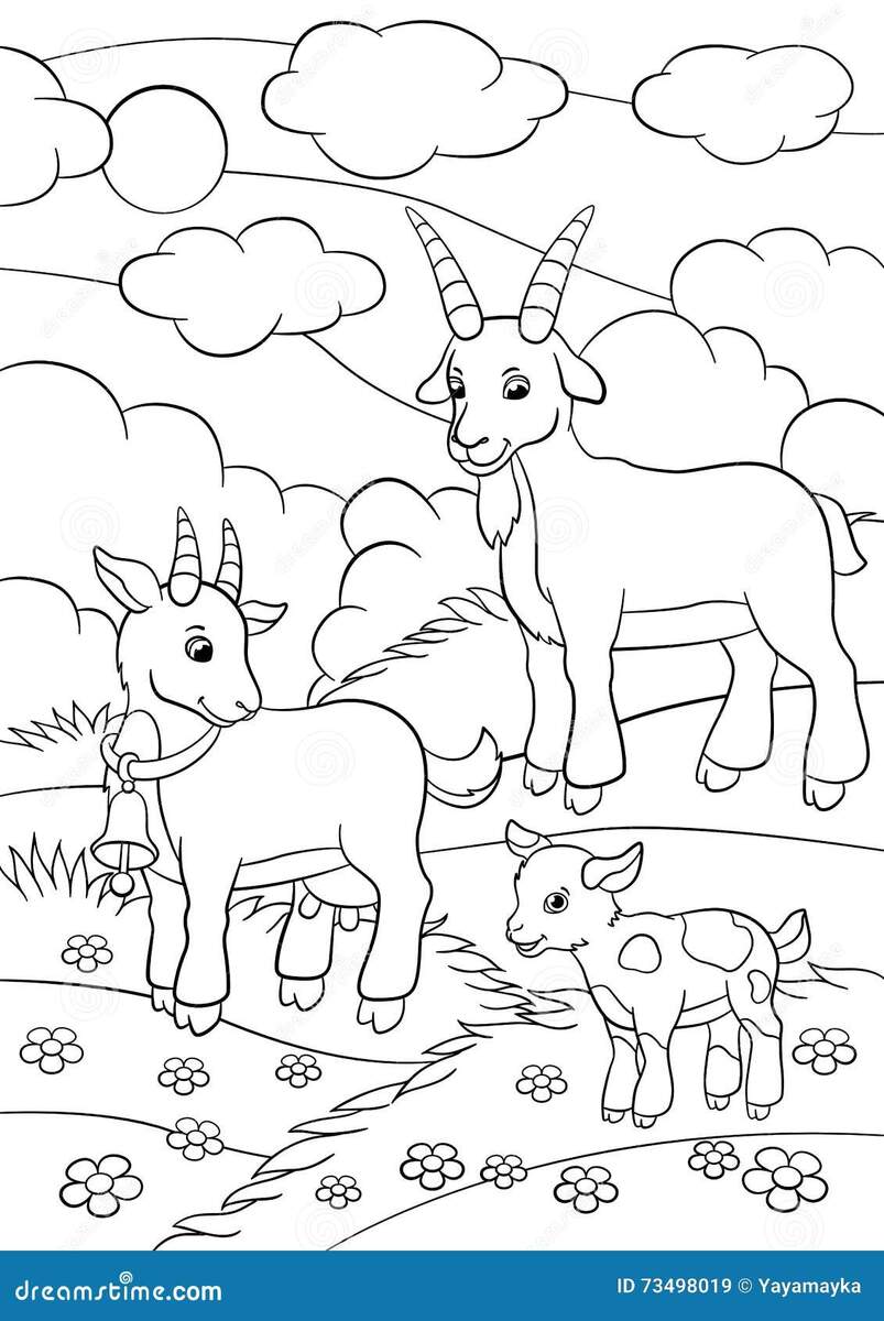 Coloring Pages Farm Animals Goat Family Stock Vector Illustration Of Domestic Kindergarten 73498019 Coloring Pages Farm Animals Goat Family Stock Vector Illustration Of Domestic Kindergarten 73498019
