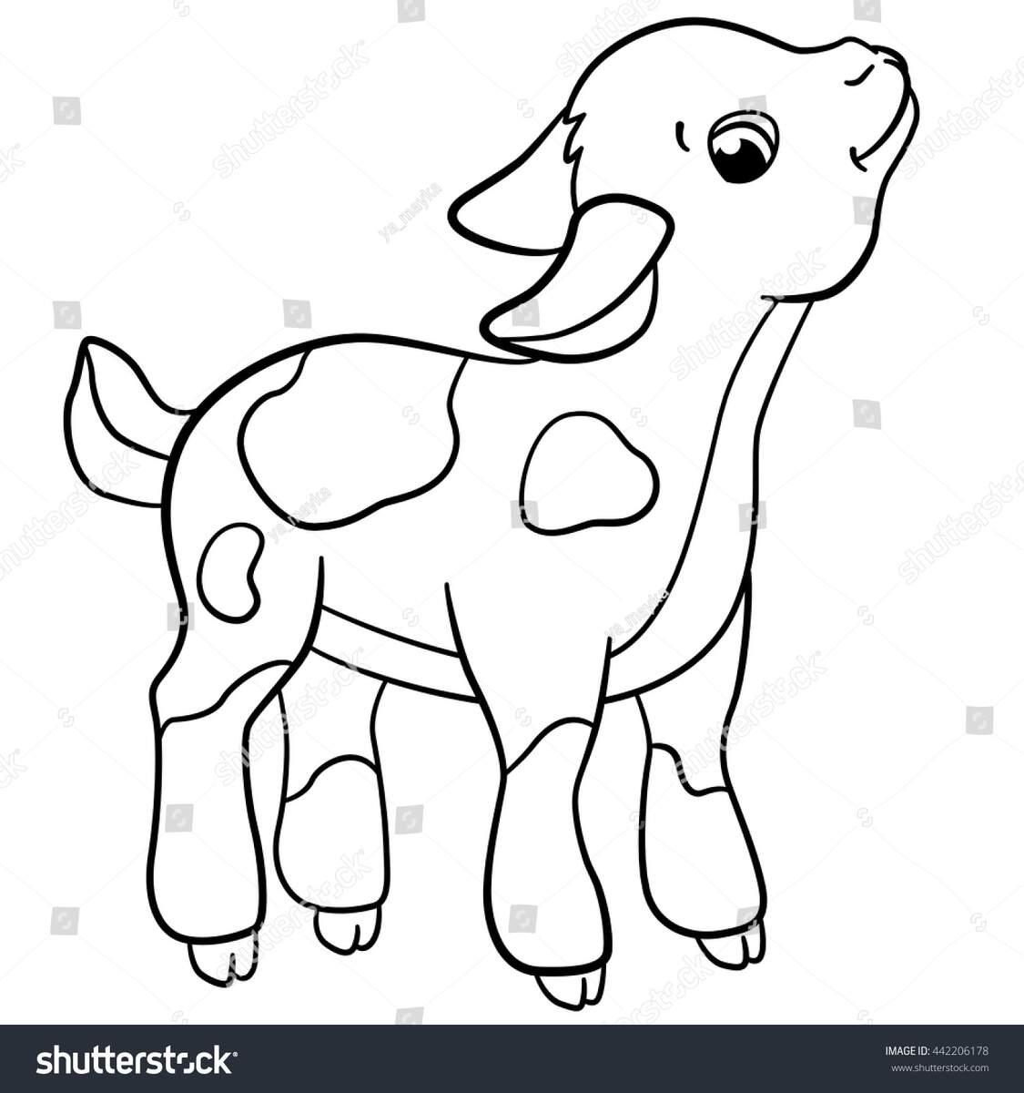Coloring Pages Farm Animals Little Cute Stock Vector Royalty Free 442206178 Shutterstock Coloring Pages Farm Animals Little Cute Stock Vector Royalty Free 442206178 Shutterstock