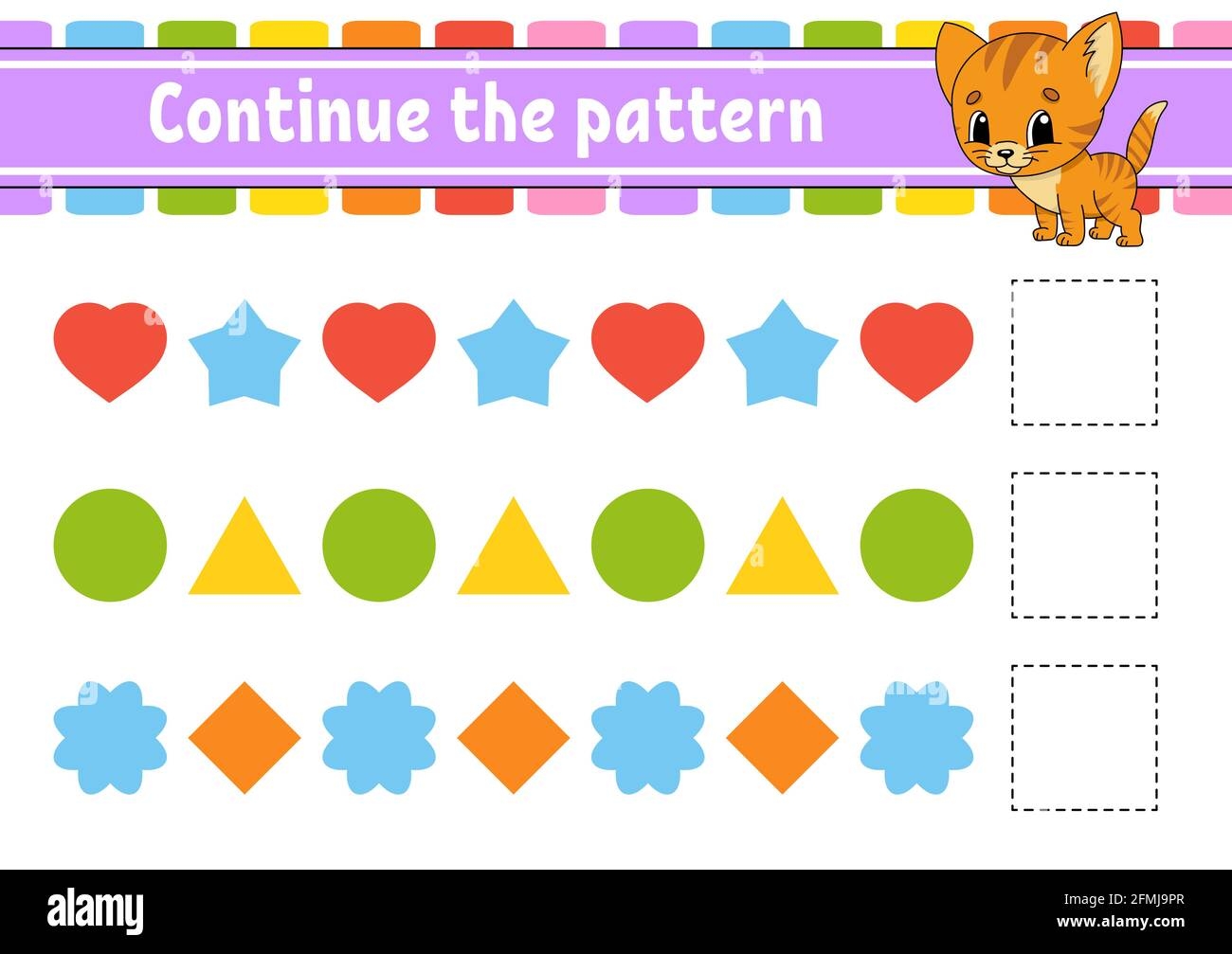 Continue The Pattern Education Developing Worksheet Game For Kids Activity Page Puzzle For Children Riddle For Preschool Flat Isolated Vector Il Stock Vector Image Art Alamy Continue The Pattern Education Developing Worksheet Game For Kids Activity Page Puzzle For Children Riddle For Preschool Flat Isolated Vector Il Stock Vector Image Art Alamy