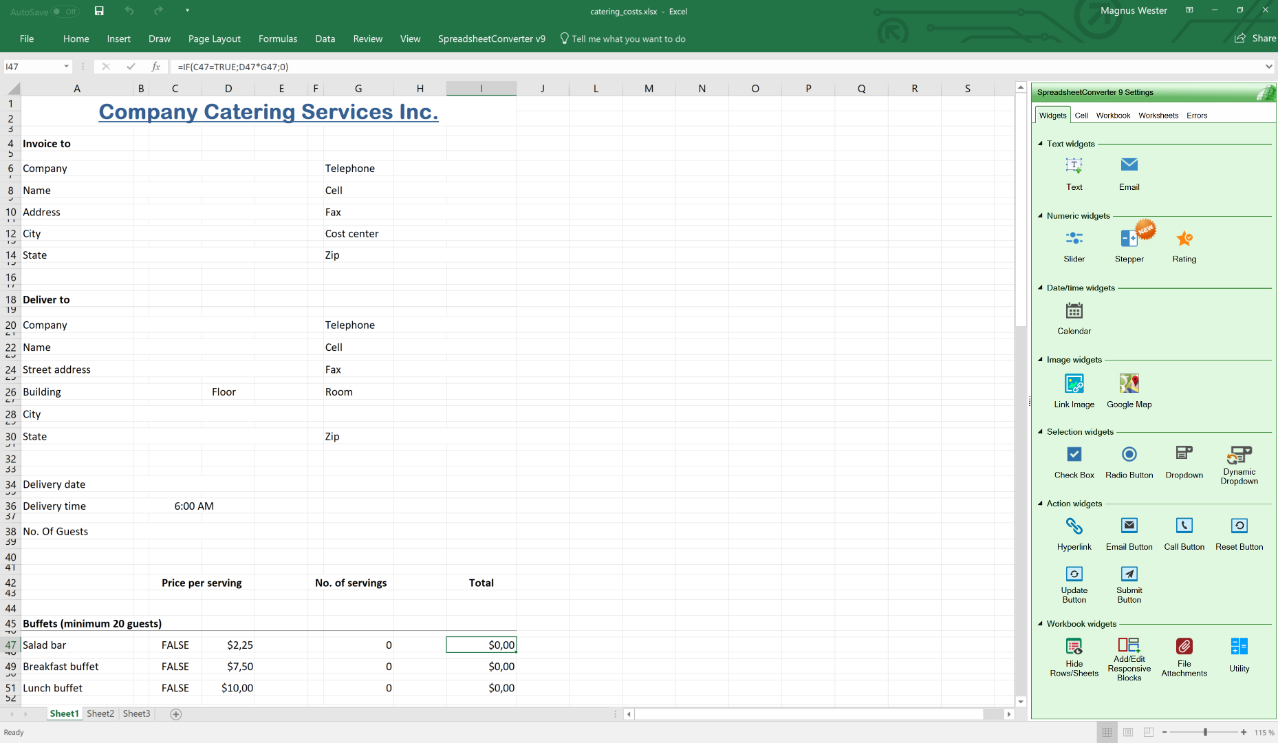 Create Your Web Calculator Or Web Form With Excel SpreadsheetConverter