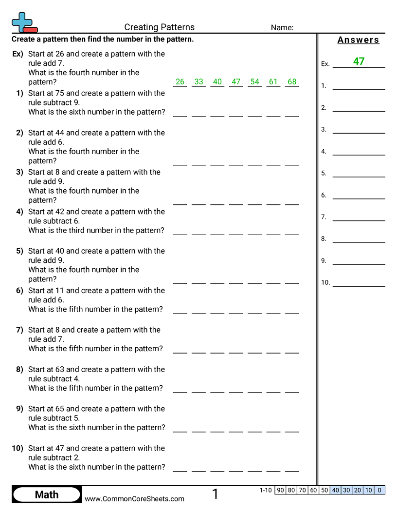 Creating Patterns Worksheet Download Creating Patterns Worksheet Download