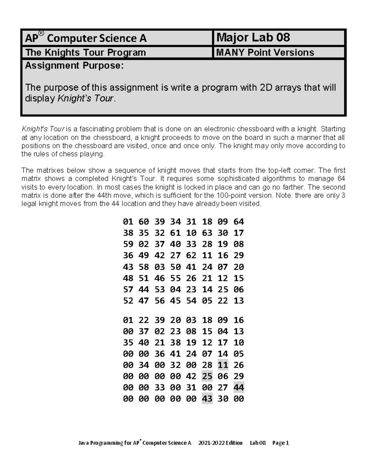 CS A Exercises 06 Array Creation Access Questions Studocu