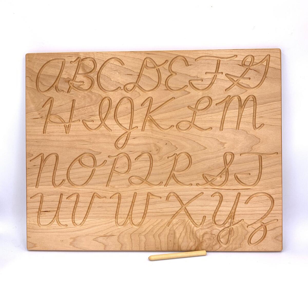 Cursive Alphabet Tracing Board From Jennifer Etsy