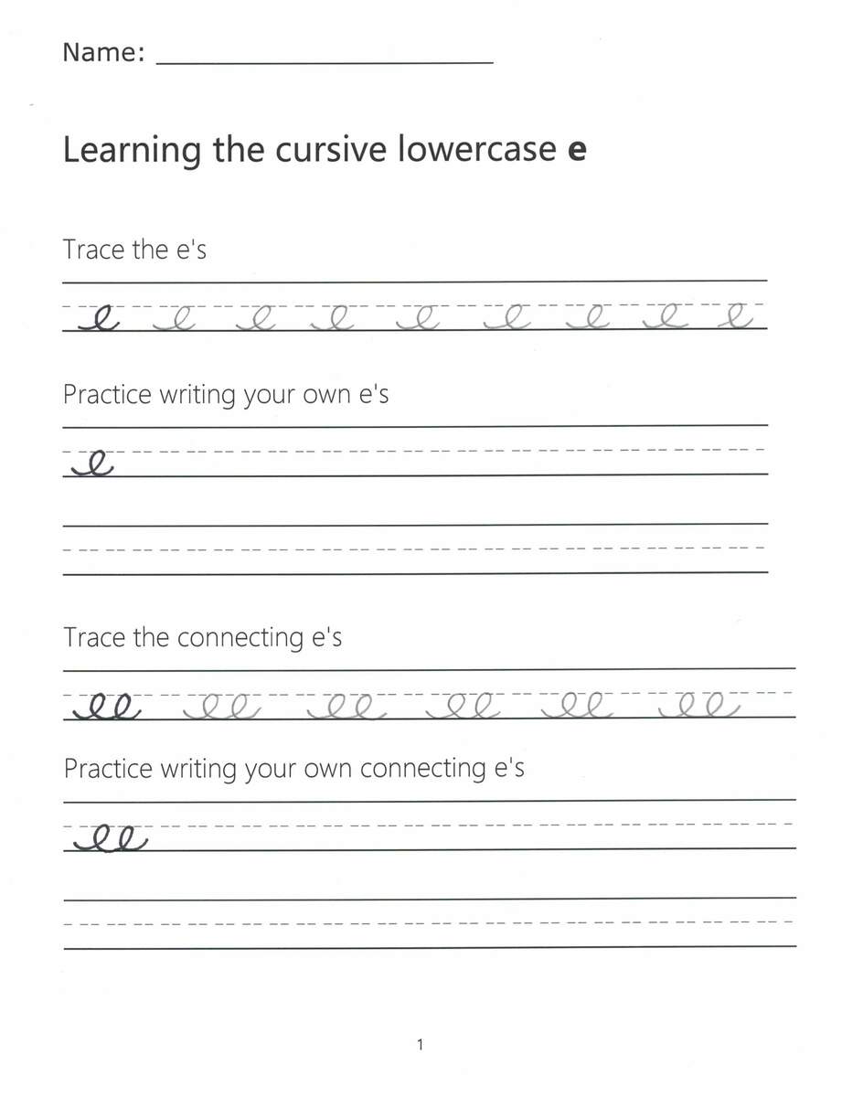 Free Printable Cursive Writing Worksheet Templates Canva
