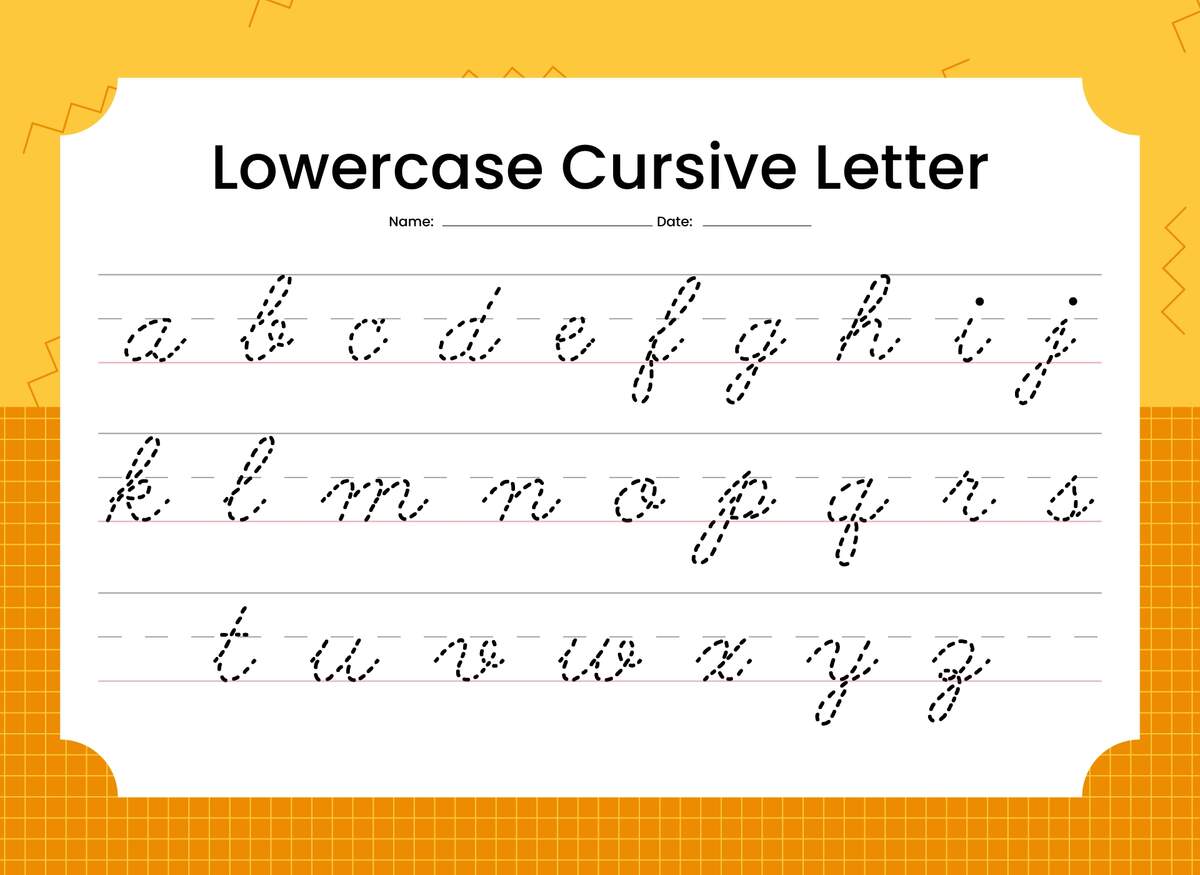 Cursive Lower Case Letters 20 Free PDF Printables Printablee Cursive Lower Case Letters 20 Free PDF Printables Printablee
