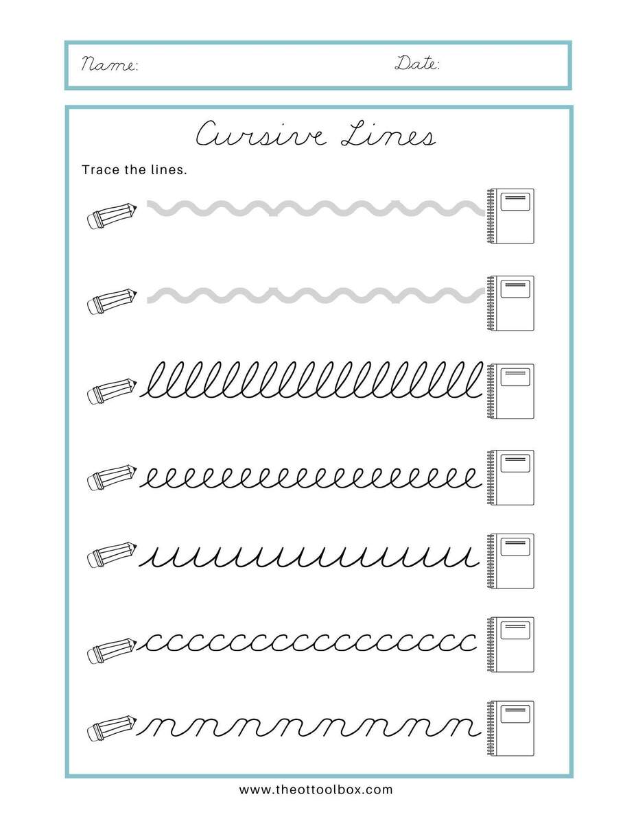 Pre Cursive Handwriting Practice Etsy
