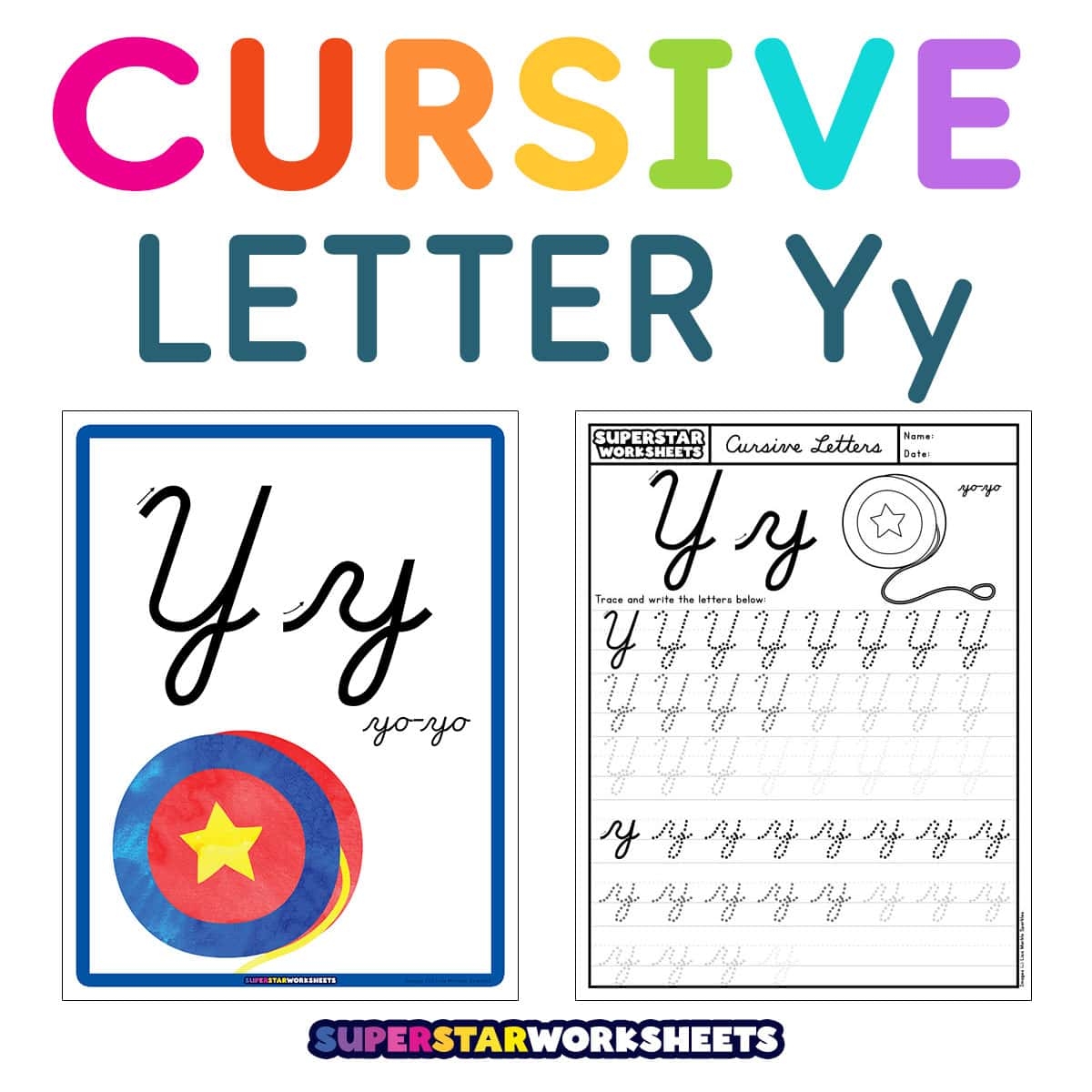Cursive Y Superstar Worksheets Cursive Y Superstar Worksheets