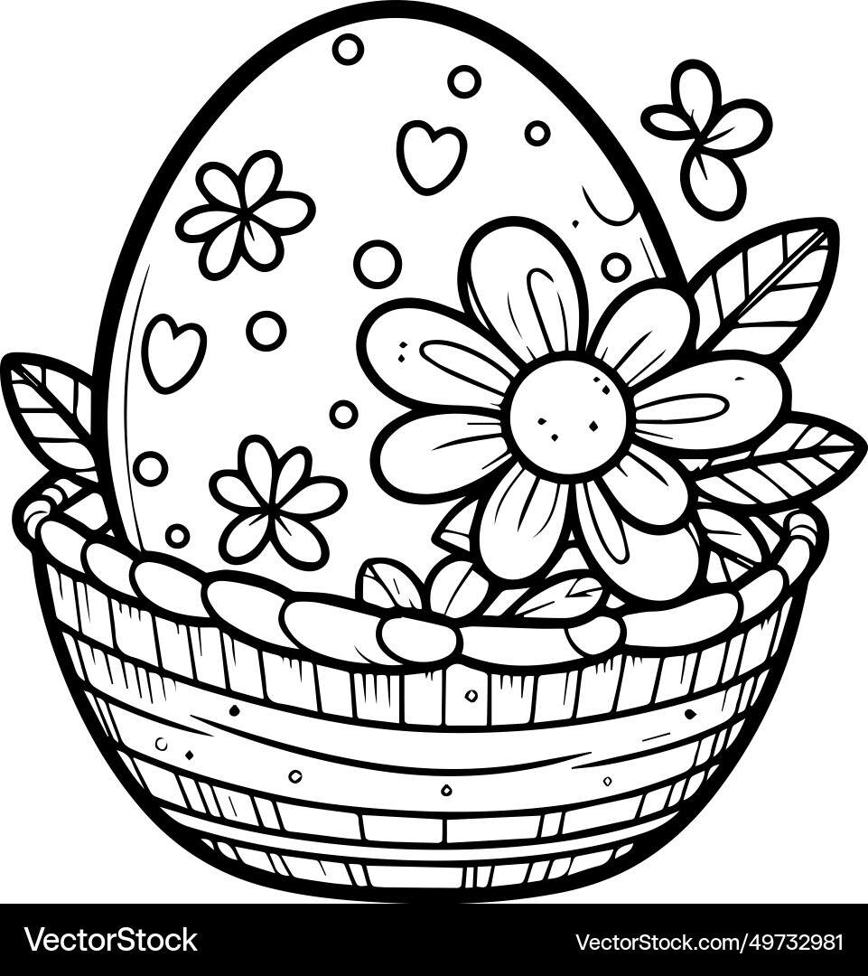 Cut Out Blank Easter Egg Coloring Pages For Kids Royalty Free Vector VectorStock Cut Out Blank Easter Egg Coloring Pages For Kids Royalty Free Vector VectorStock