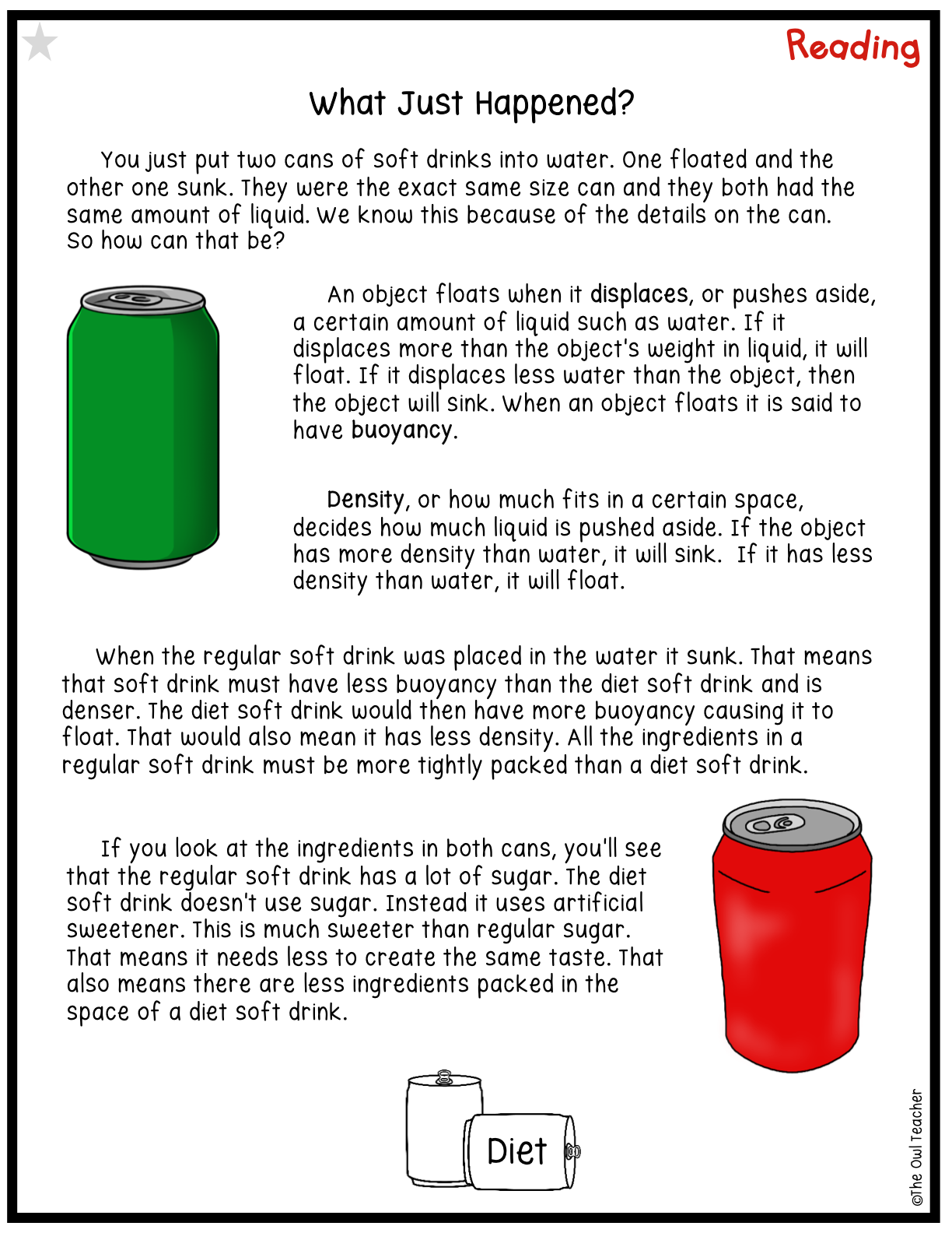 Density And Buoyancy Investigation Booklet Printable Digital The Owl Teacher