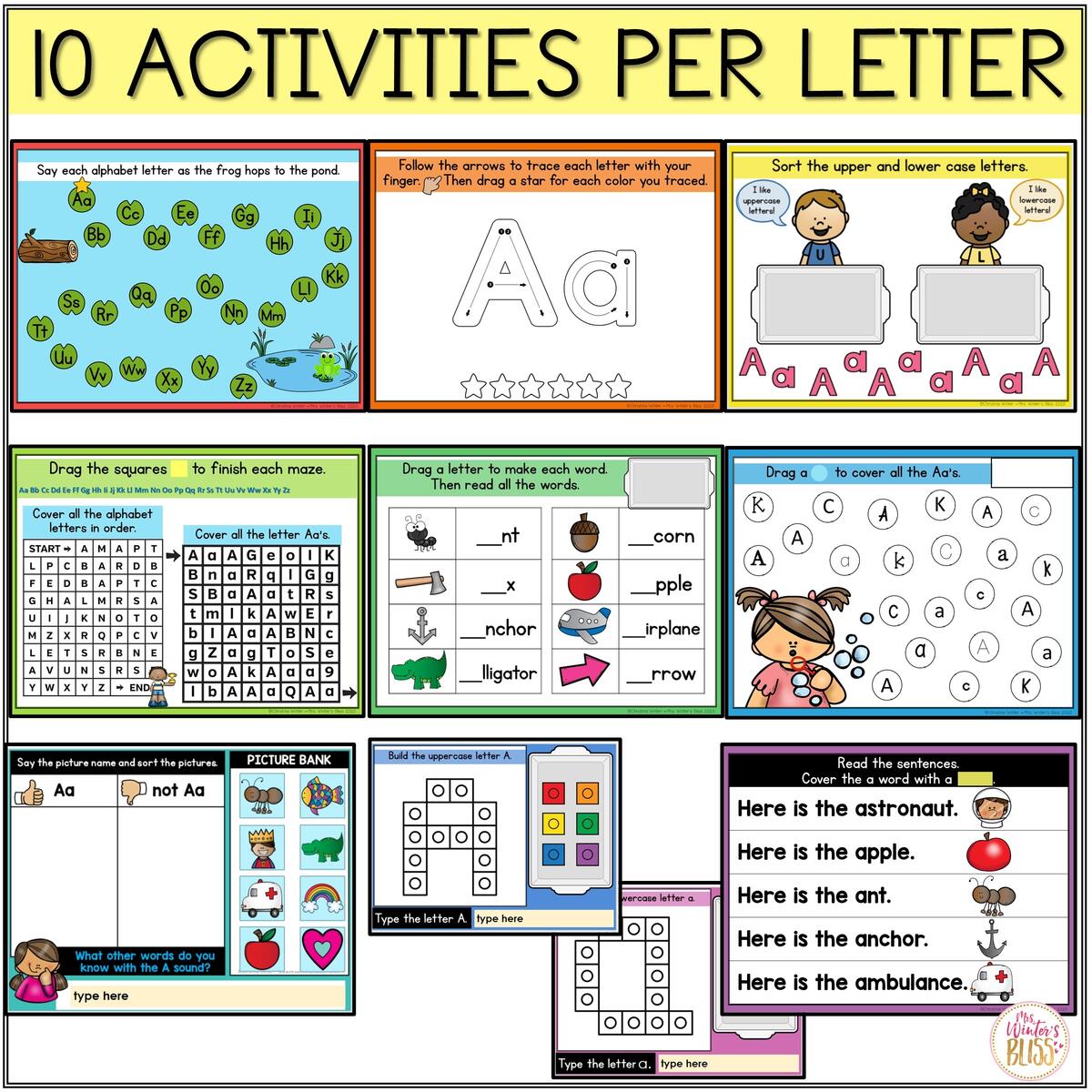 Digital Alphabet Activities Bundle Seesaw Google Ready Lead In Literacy Resources For Kindergarten 1st 2nd Grade