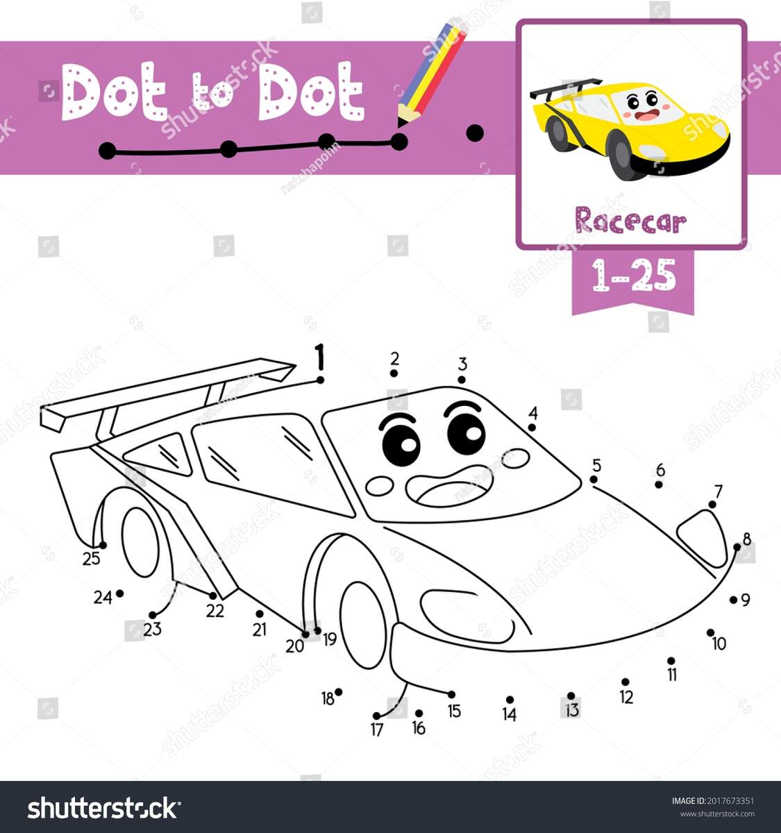Dot Dot Educational Game Coloring Book Stock Vector Royalty Free 2017673351 Shutterstock