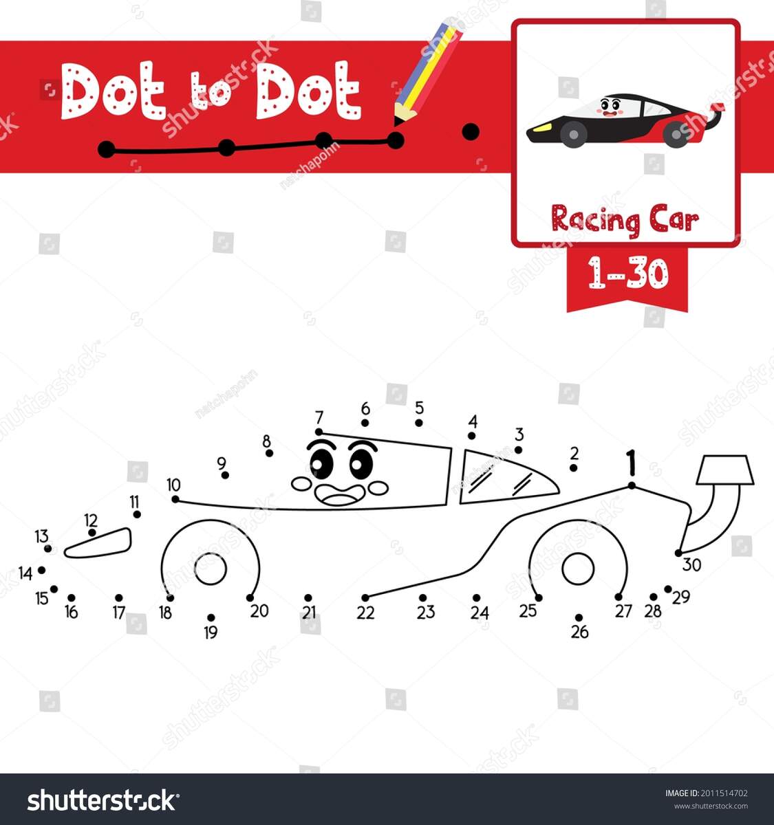 Dot Dot Educational Game Coloring Book Stock Vektor Royaltyfri 2011514702 Shutterstock