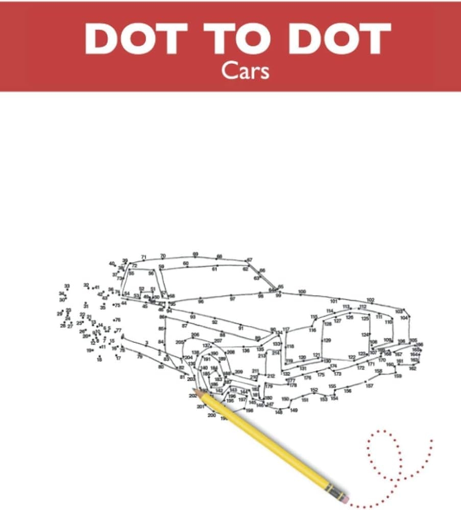 Dot To Racing Car Vehicle Isolated Coloring Royalty Free Vector VectorStock