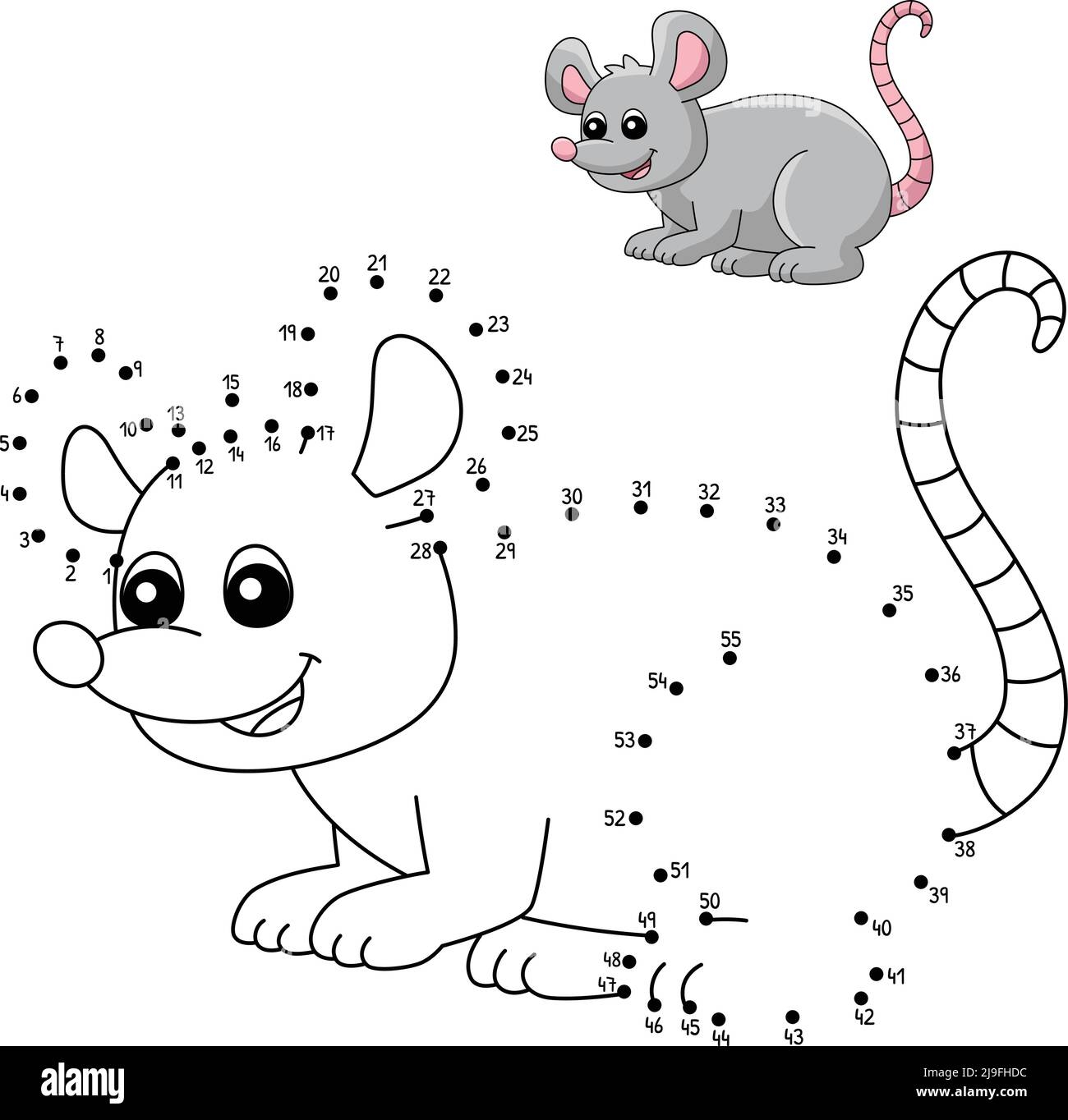 Connect Dots Draw Cute Cartoon Rat Stock Vector Royalty Free 1633603924 Shutterstock