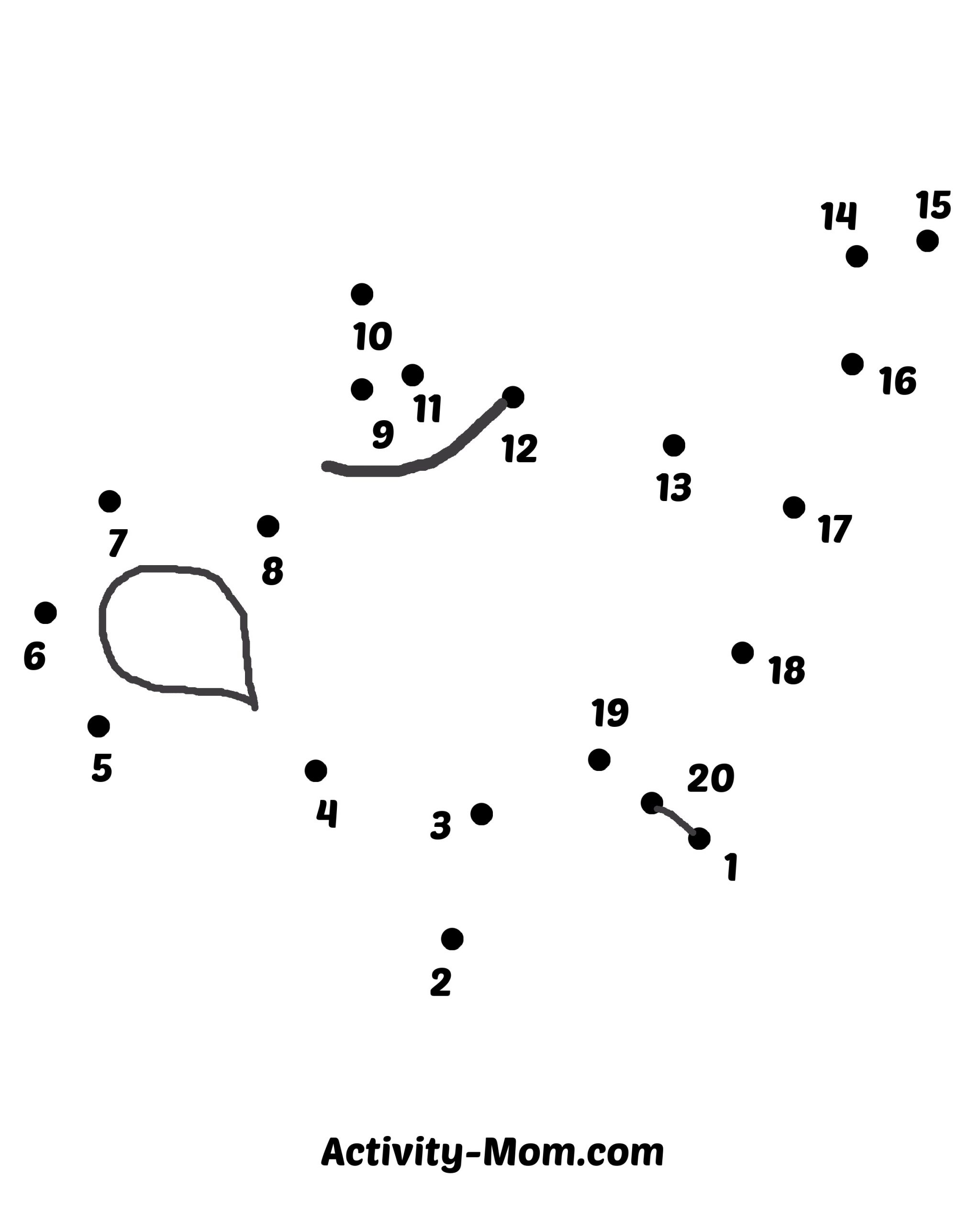 Dot To Dot Worksheets Numbers 1 To 20 free Printable The Activity Mom