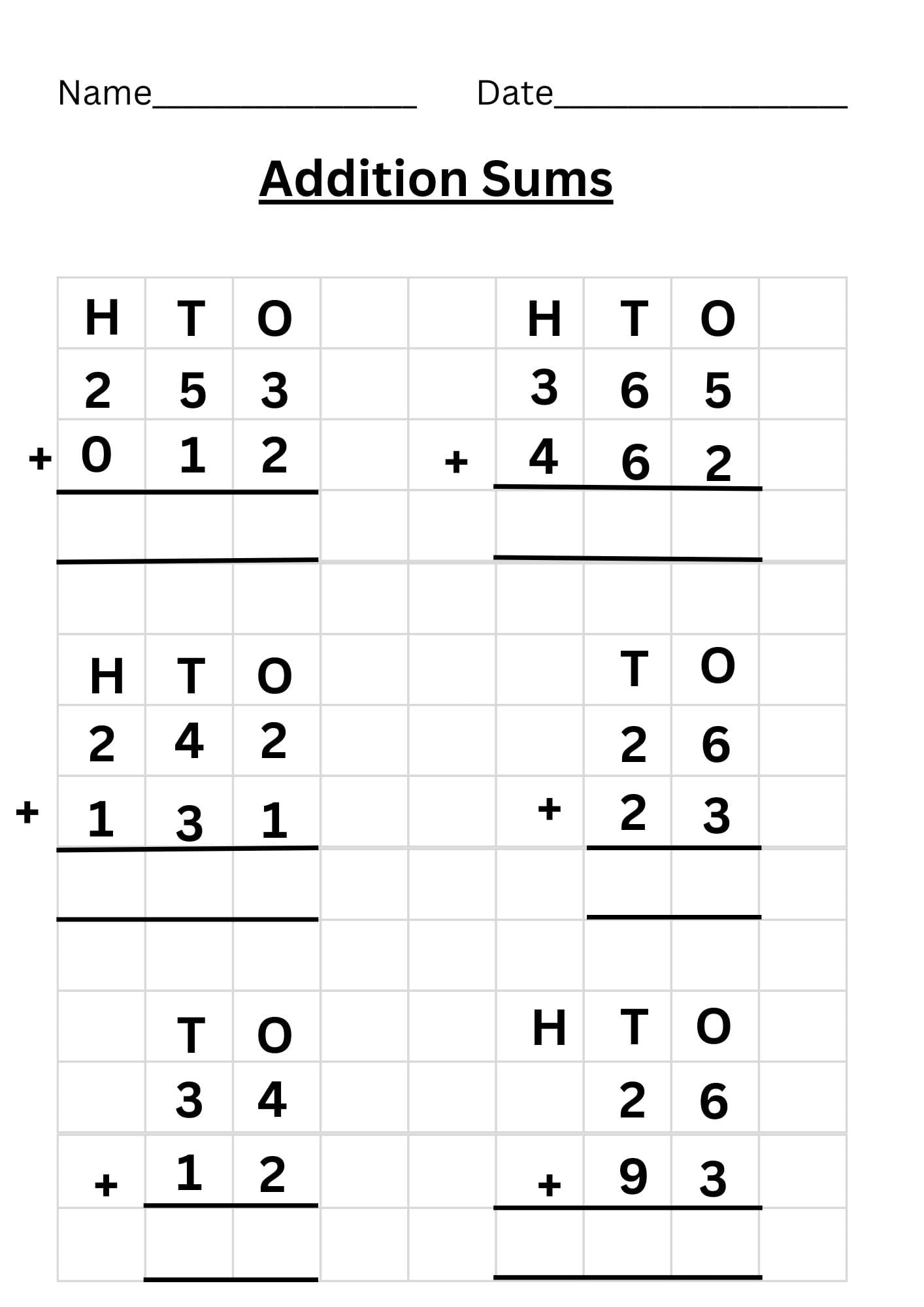 Download This Free Addition Worksheet Just A Click Away