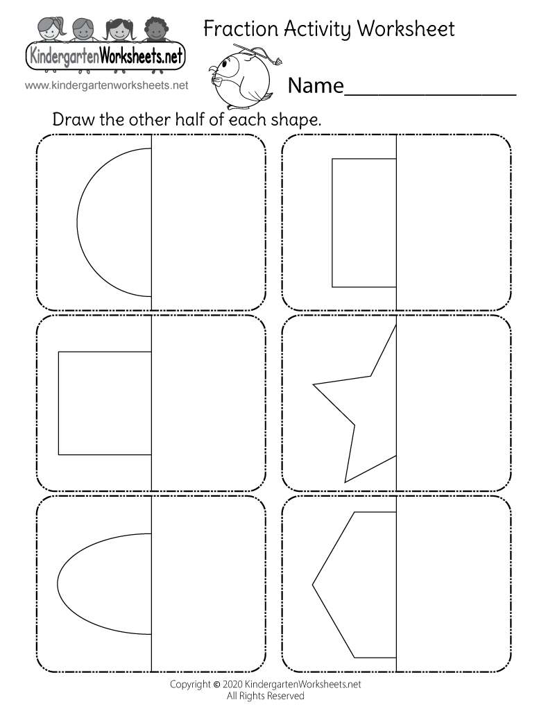 Draw The Other Half Of Shapes Worksheet Free Printable Digital PDF