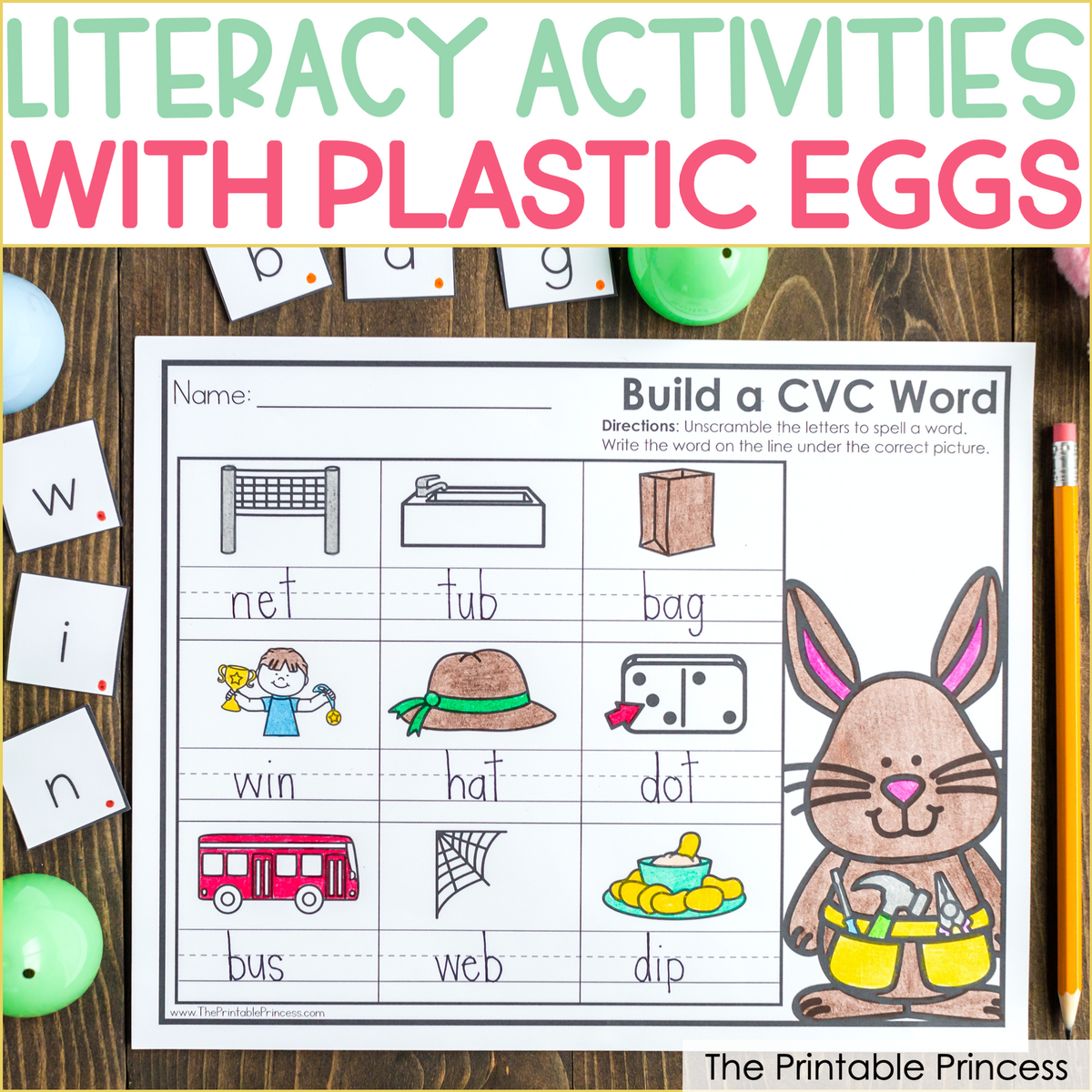 Easter Egg Literacy Activities For Kindergarten Freebies Included