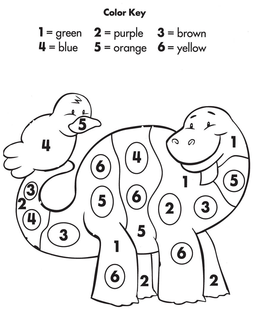 Easy Color By Number For Preschool And Kindergarten Easy Color By Number For Preschool And Kindergarten