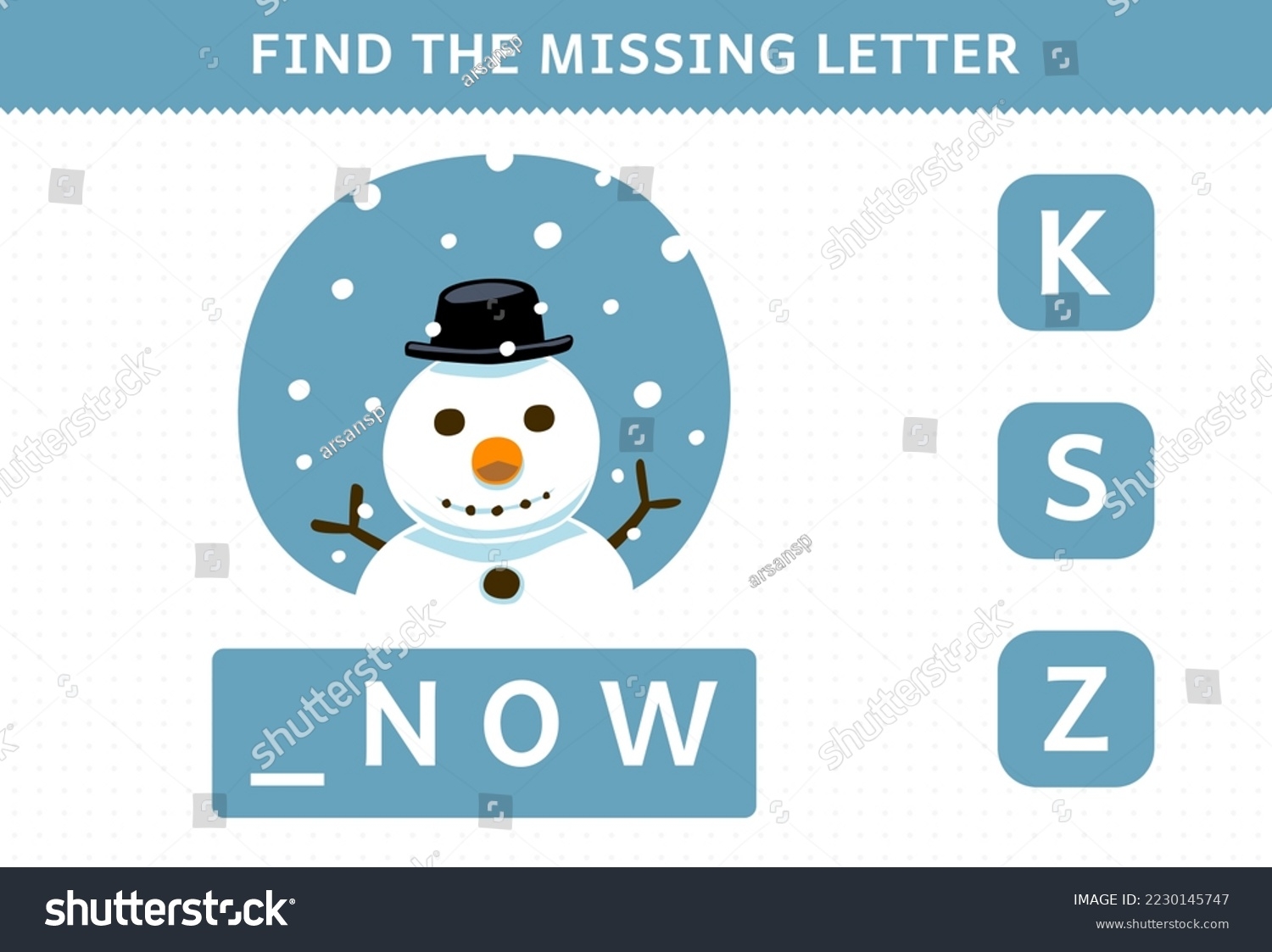 Education Game Children Find Missing Letter Stock Vector Royalty Free 2230145747 Shutterstock