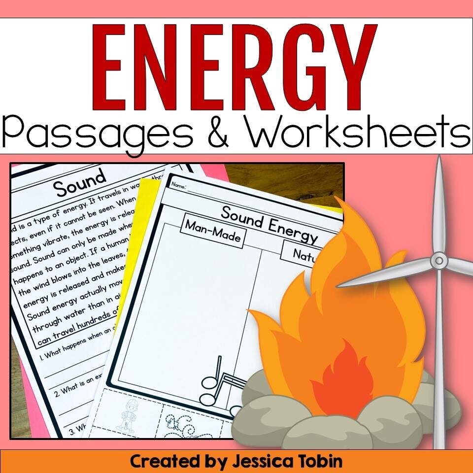 Energy And Forms Of Energy Worksheets And Energy Reading Passages