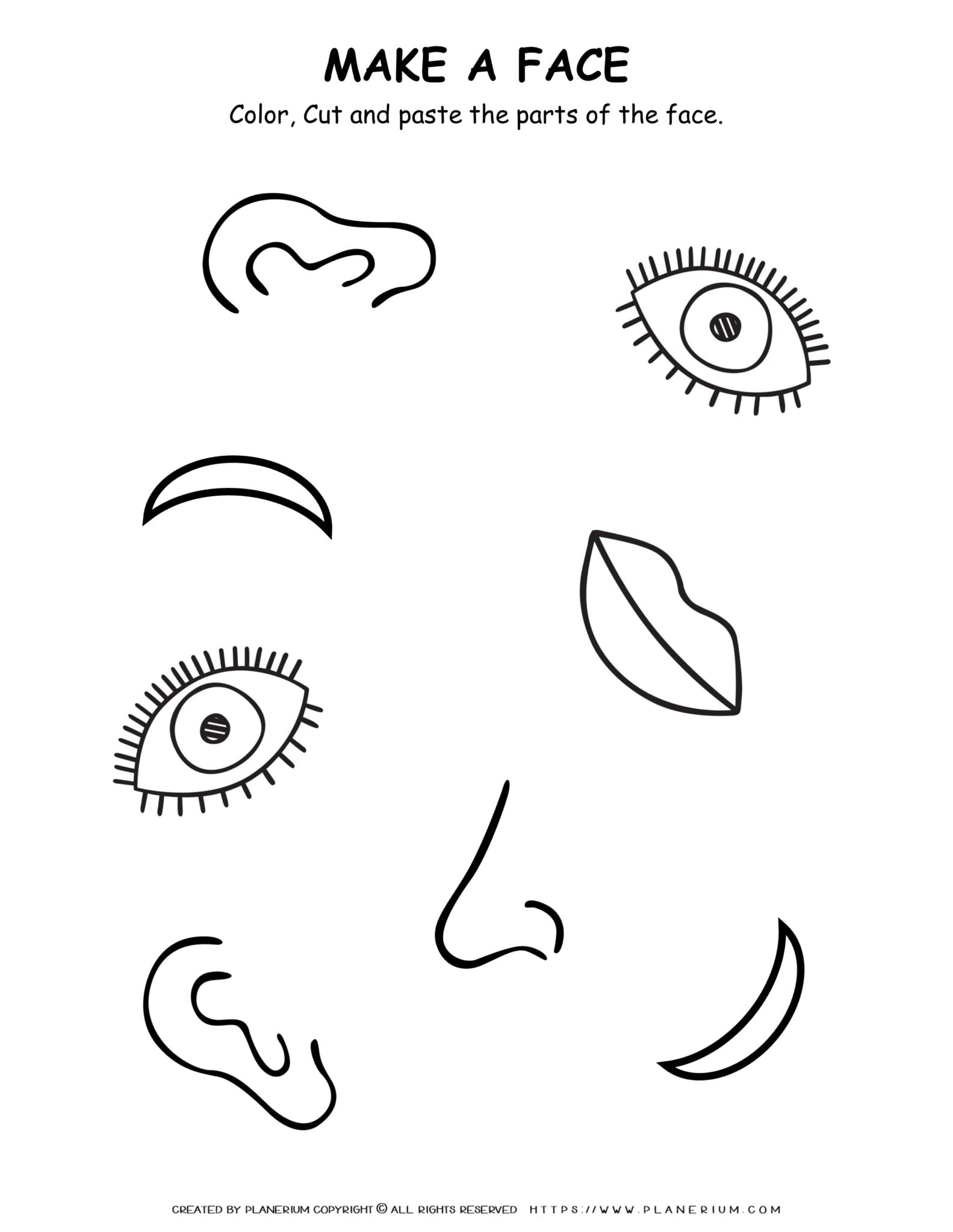 Engage Kids With Face Parts Science Worksheets Engage Kids With Face Parts Science Worksheets