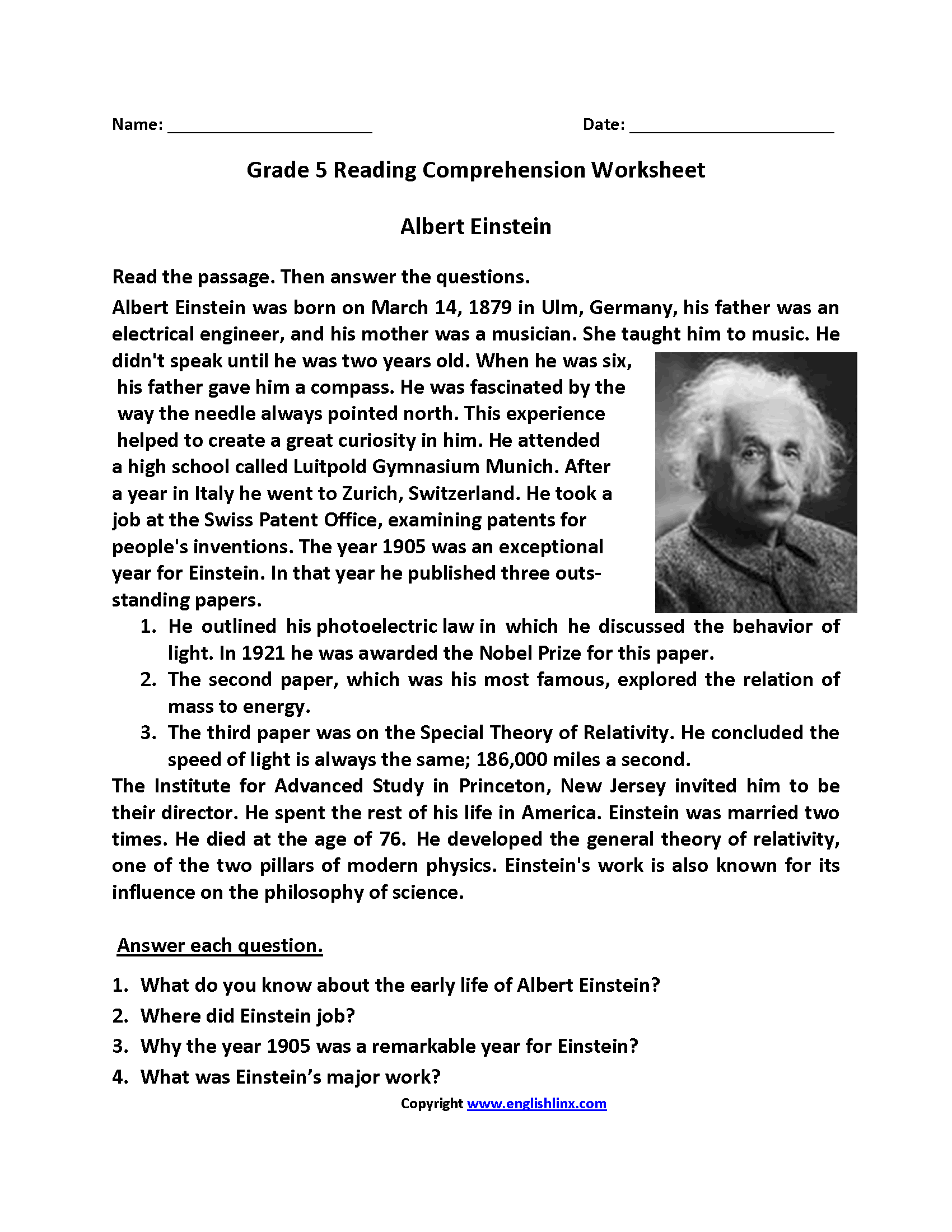 5 Printable Reading Comprehension English Worksheets Ages 4 7 KG1 Worksheets Library