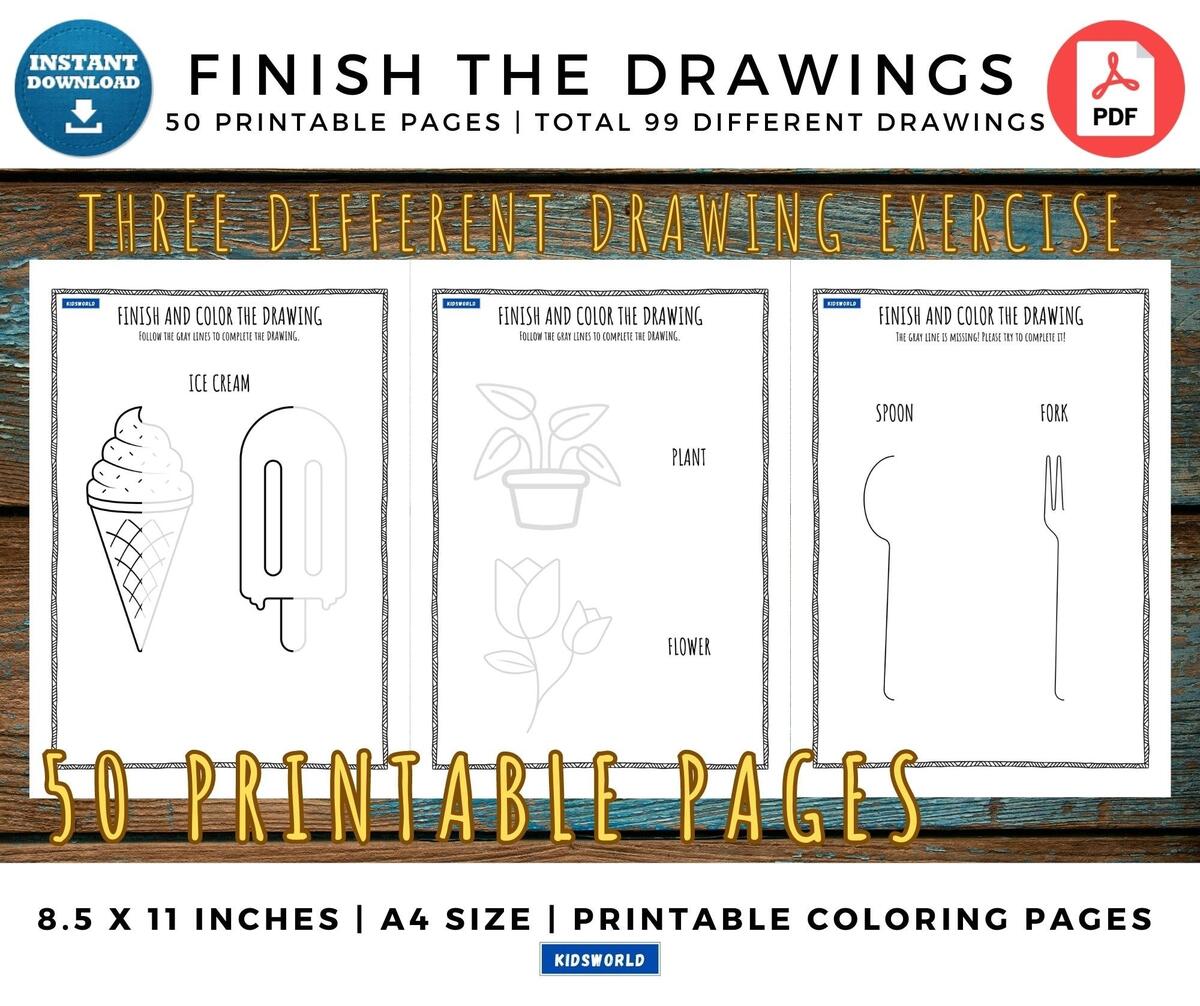 Free Printable Ocean Finish The Drawing Worksheets The Keeper Of The Memories