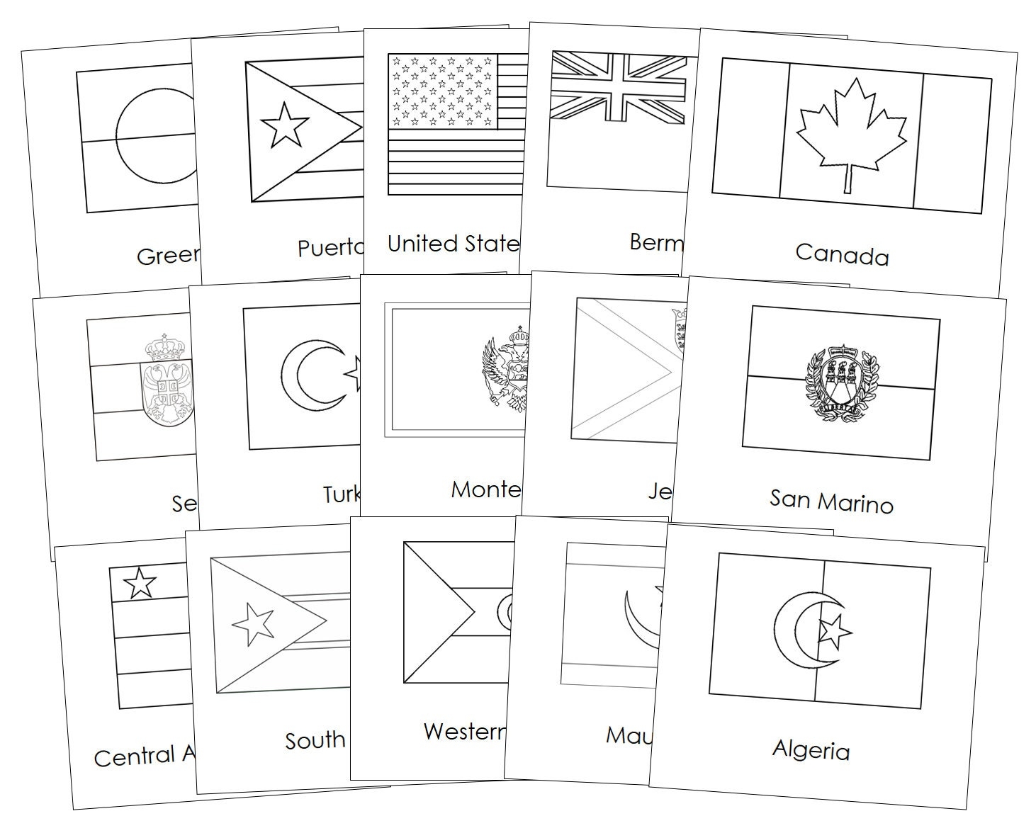 World Flags For Class Board ESL Worksheet By UgiTeacher