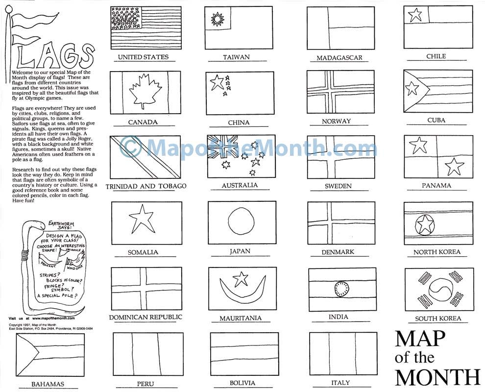 Flags Of The World Map Maps For The Classroom