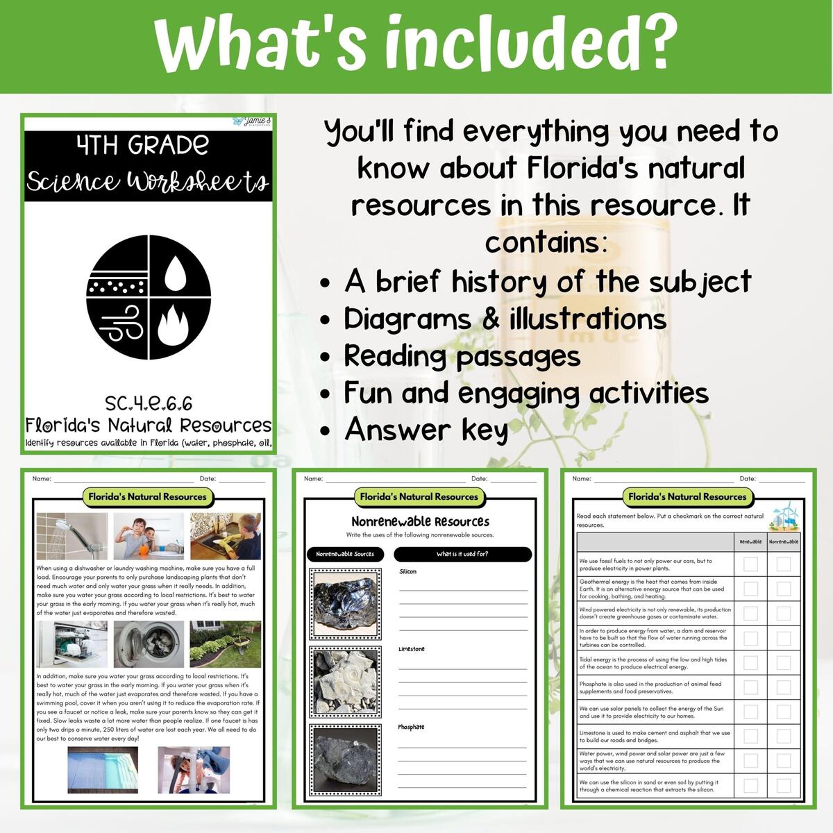 Florida Natural Resources Activity Answer Key 4th Grade Earth Space Science Classful Florida Natural Resources Activity Answer Key 4th Grade Earth Space Science Classful