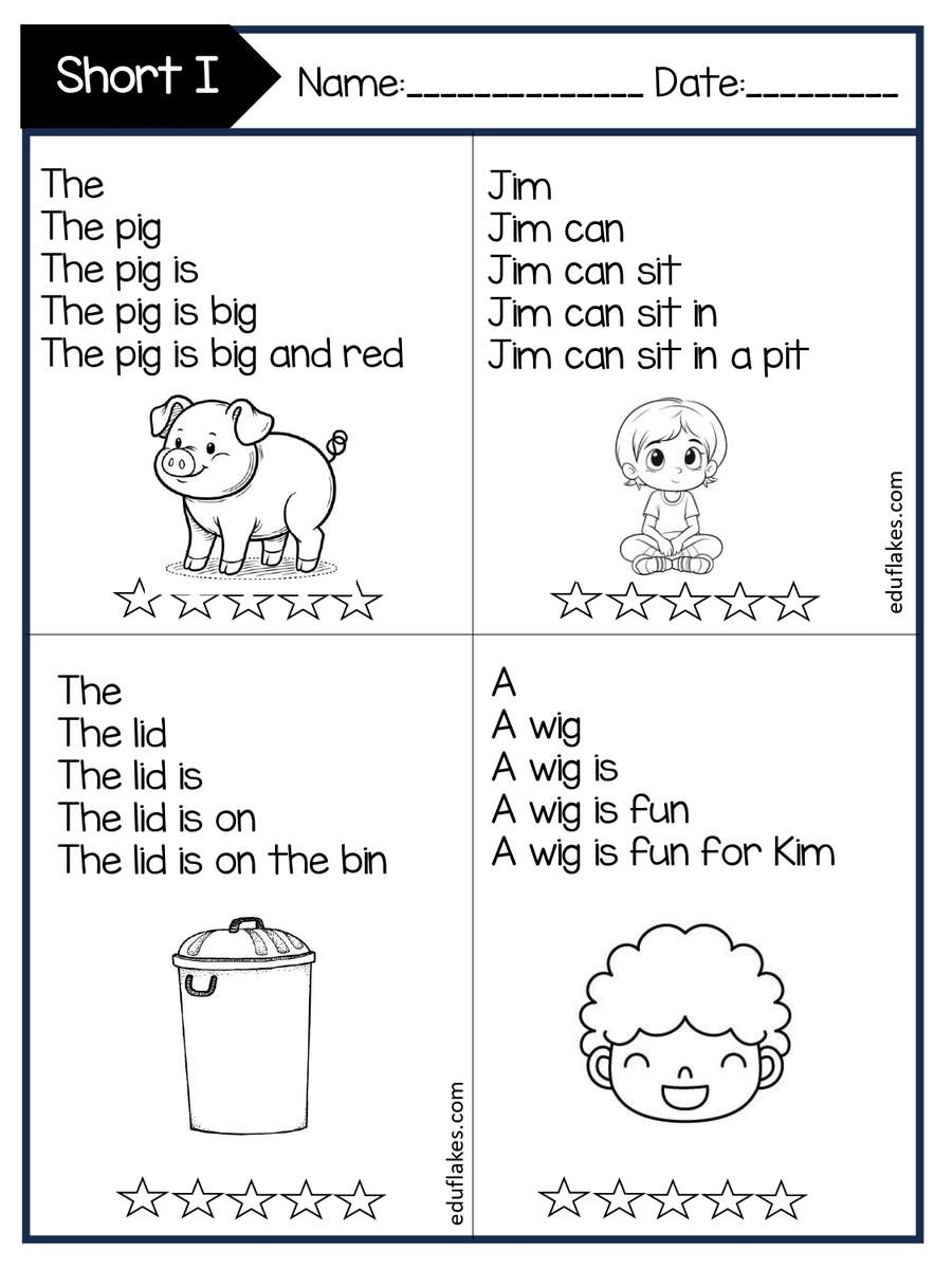 Fluency Pyramids Short And Long Vowels Reading Practice For Kids Eduflakes