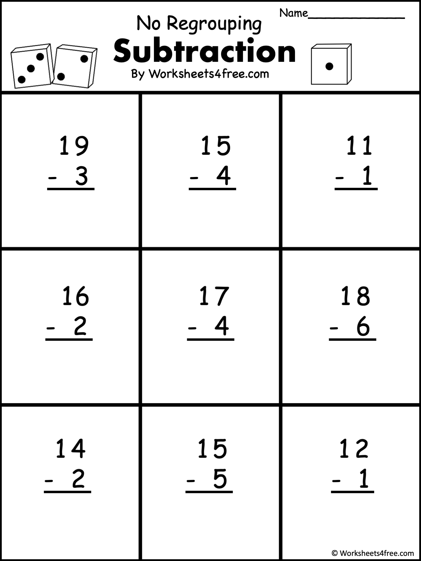 Double Digit Subtraction Superstar Worksheets