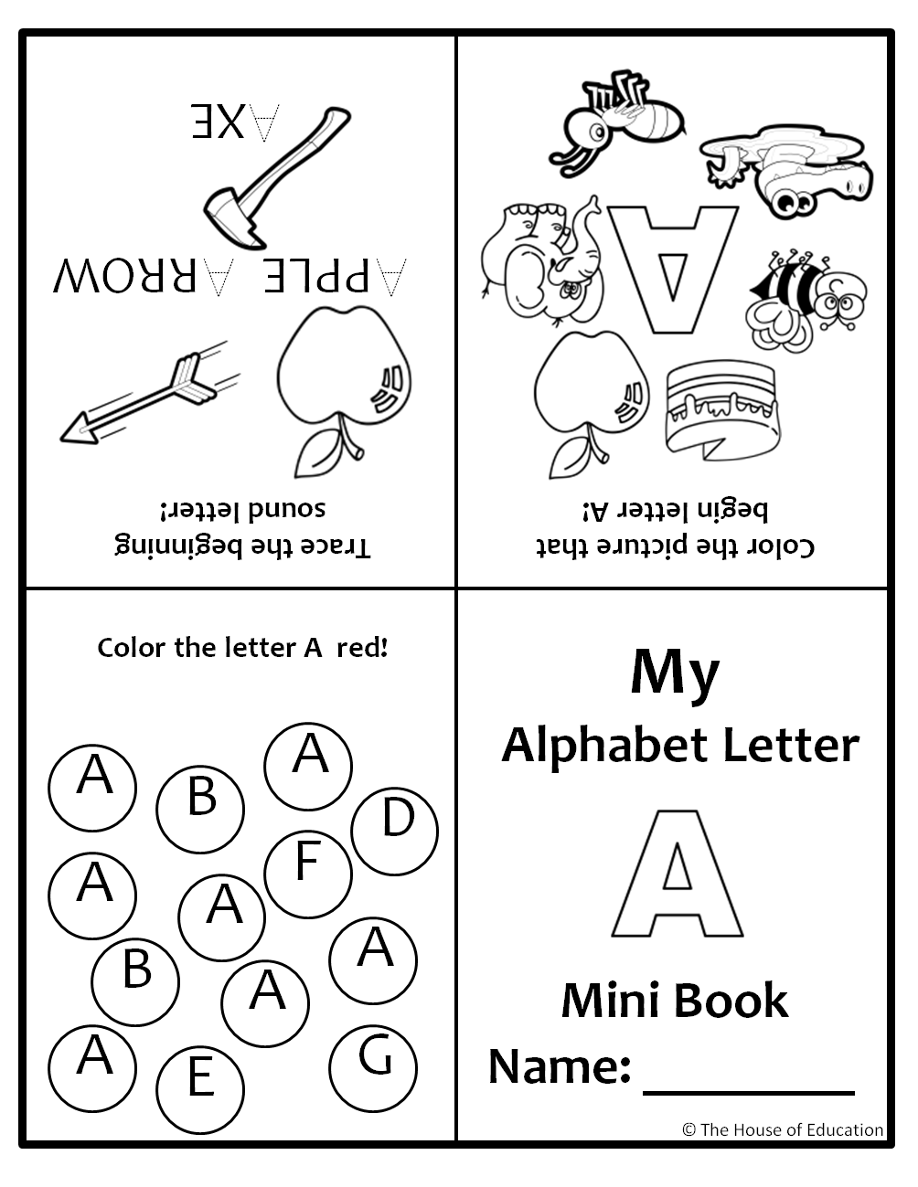 Free Alphabet Uppercase Letter A Mini Book Foldable Mini Book Free Sample Teaching Resources Free Alphabet Uppercase Letter A Mini Book Foldable Mini Book Free Sample Teaching Resources