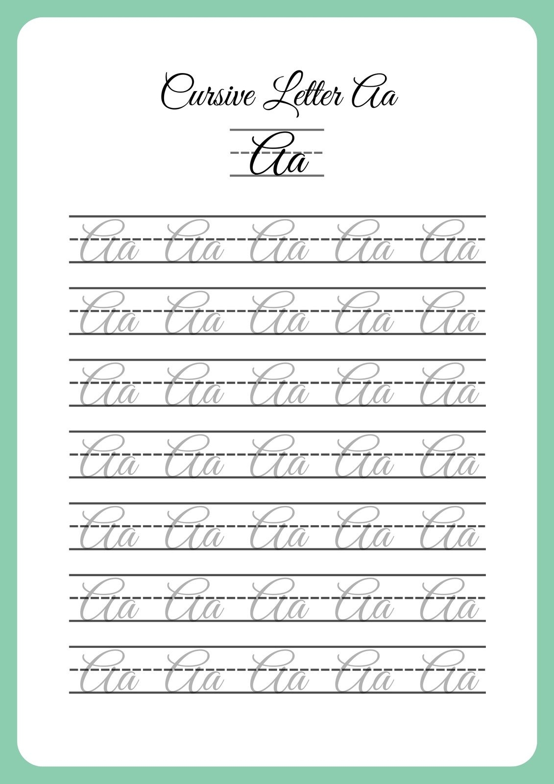 Cursive Alphabet Worksheets Teach Beside Me