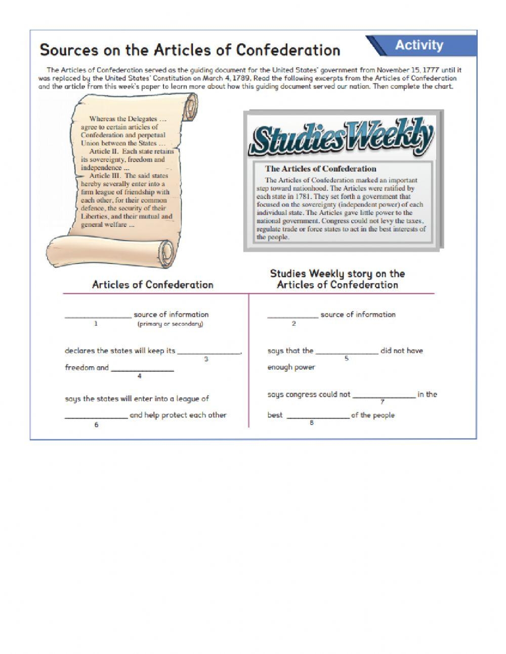 Free Articles Of Confederation Worksheet Download Free Articles Of Confederation Worksheet Png Images Free Worksheets On Clipart Library