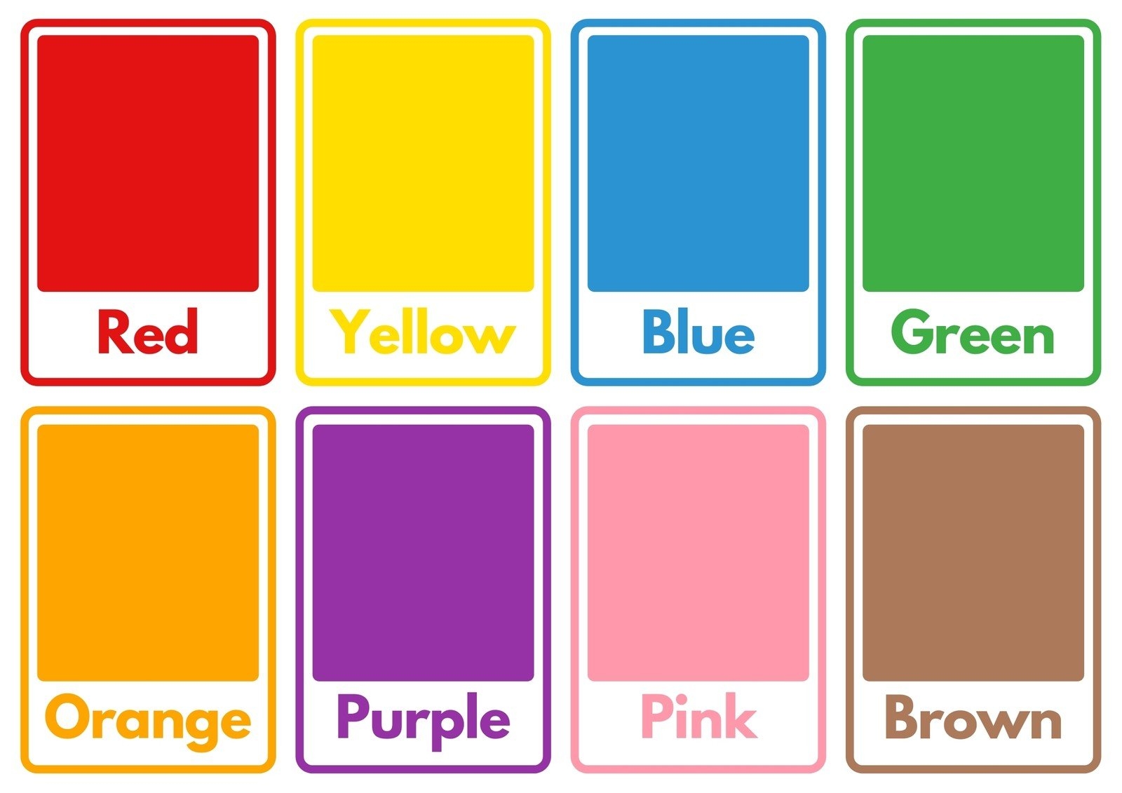 Free Color Flashcard Templates To Edit And Print Canva