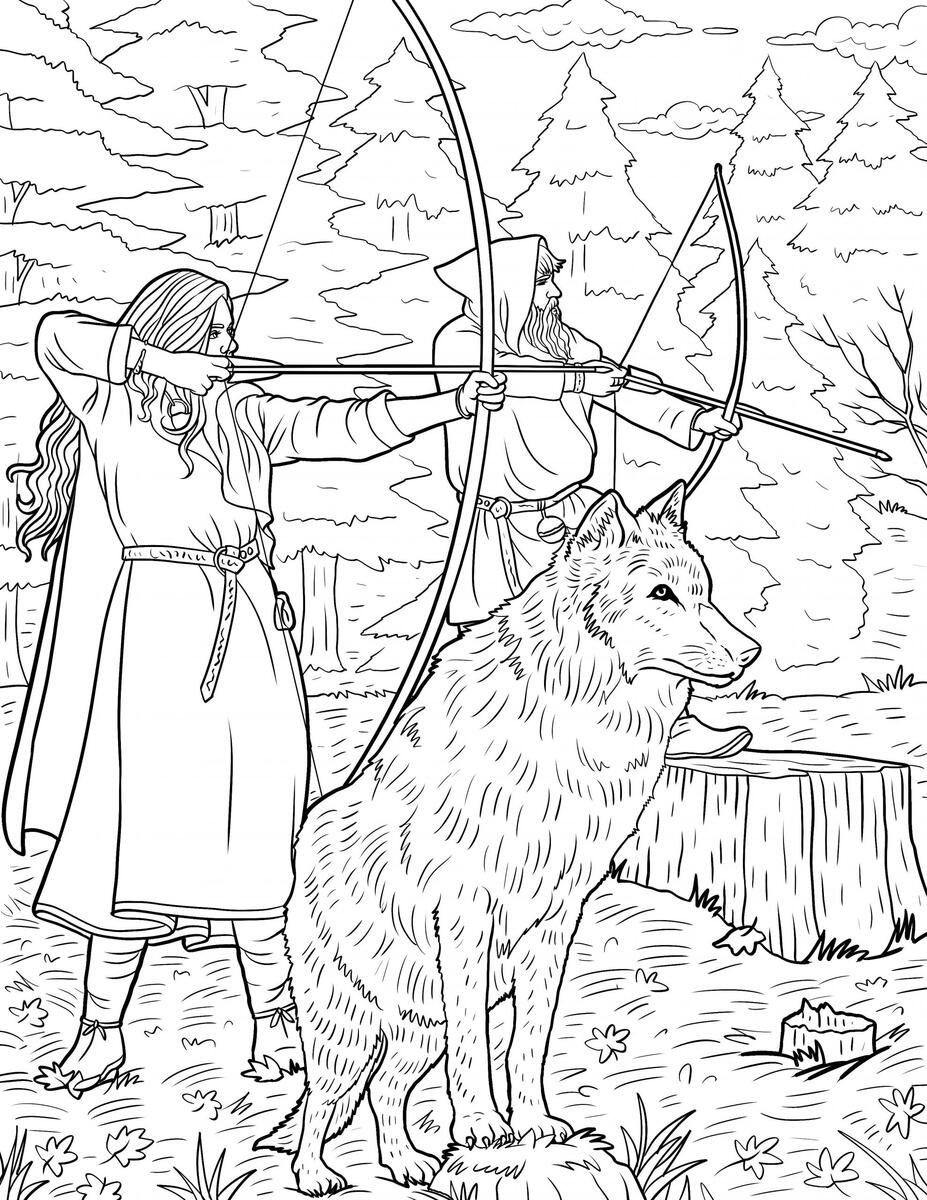 Free Coloring Sheet On The Hunt Lykos Leather