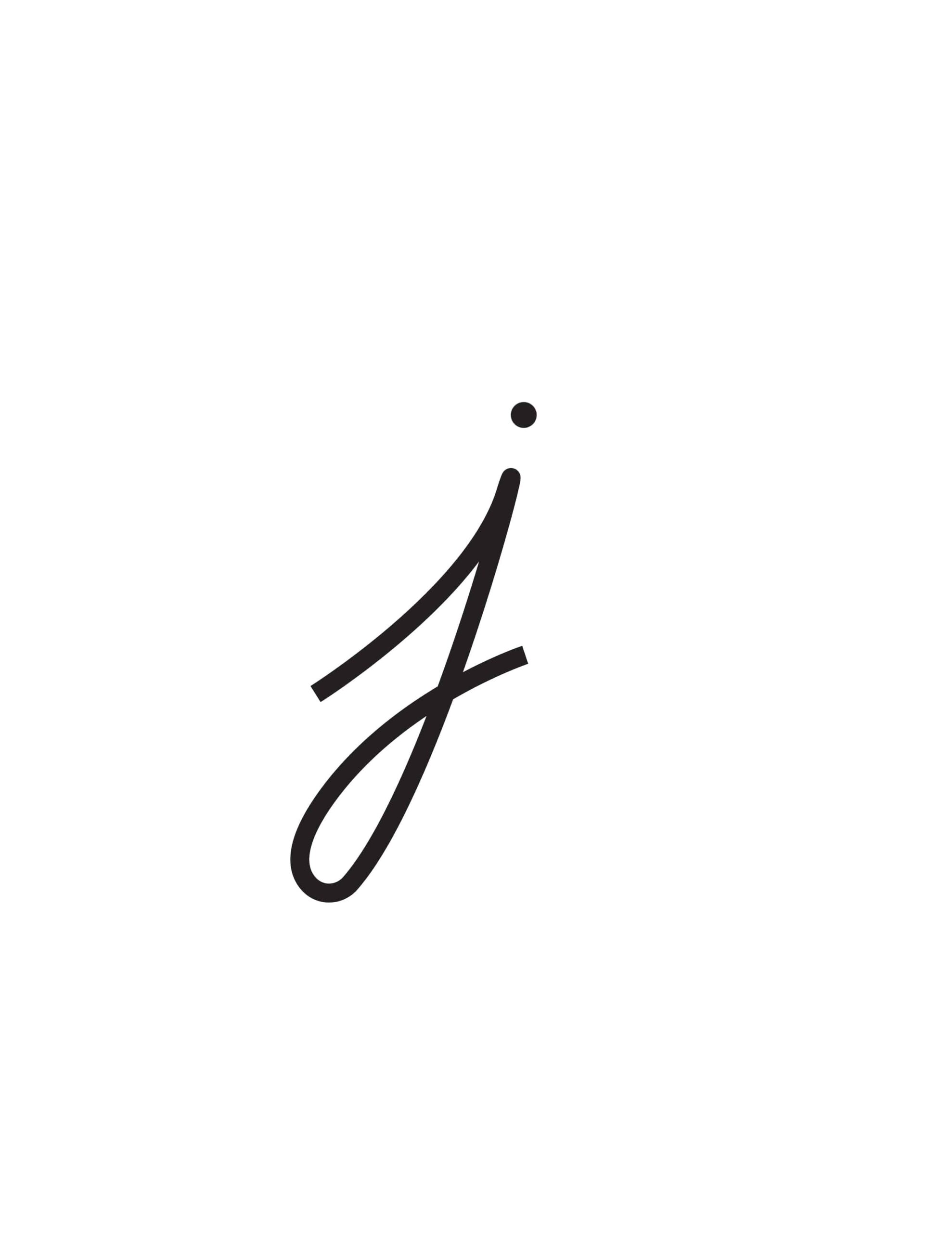 Free Cursive Letters Printable Lowercase J