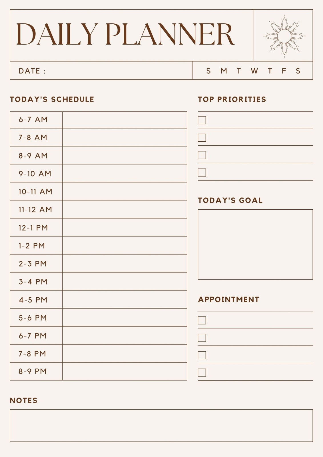 Free Printable Daily Planner Templates Excel PDF Word Digital